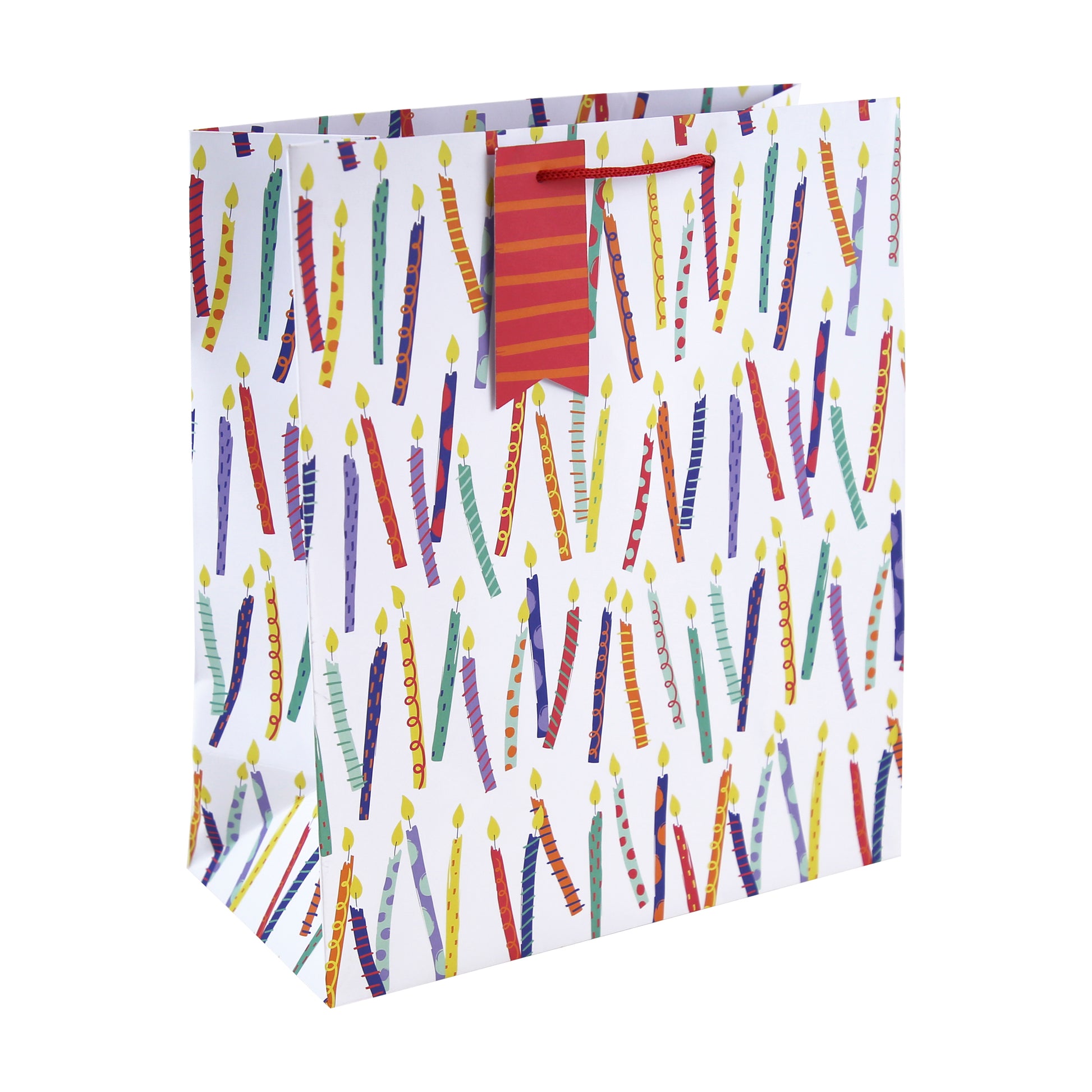 Eurowrap Gift Bag Birthday Candles Large