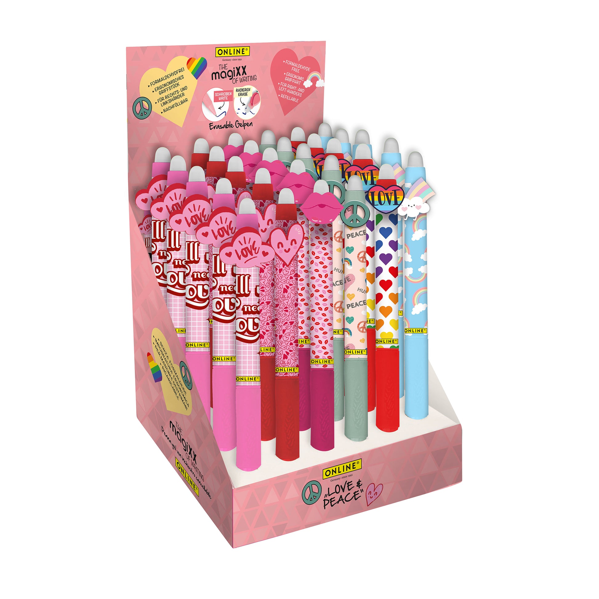 ONLINE Germany magiXX Fun 'Love & Peace' CDU 30 Erasable Gel Pens