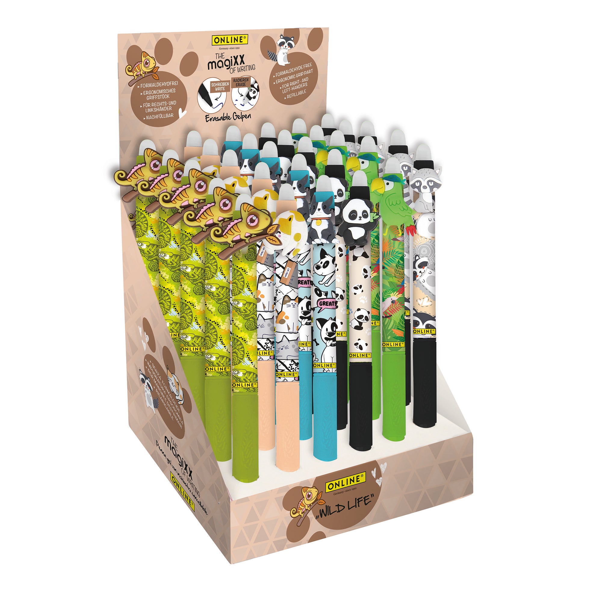 ONLINE Germany magiXX Fun 'Wild Life' CDU 30 Erasable Gel Pens