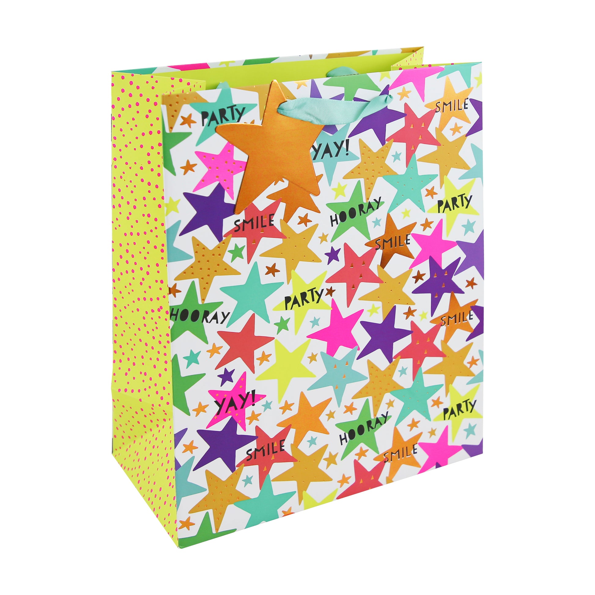 Eurowrap Gift Bag Bright Stars Large