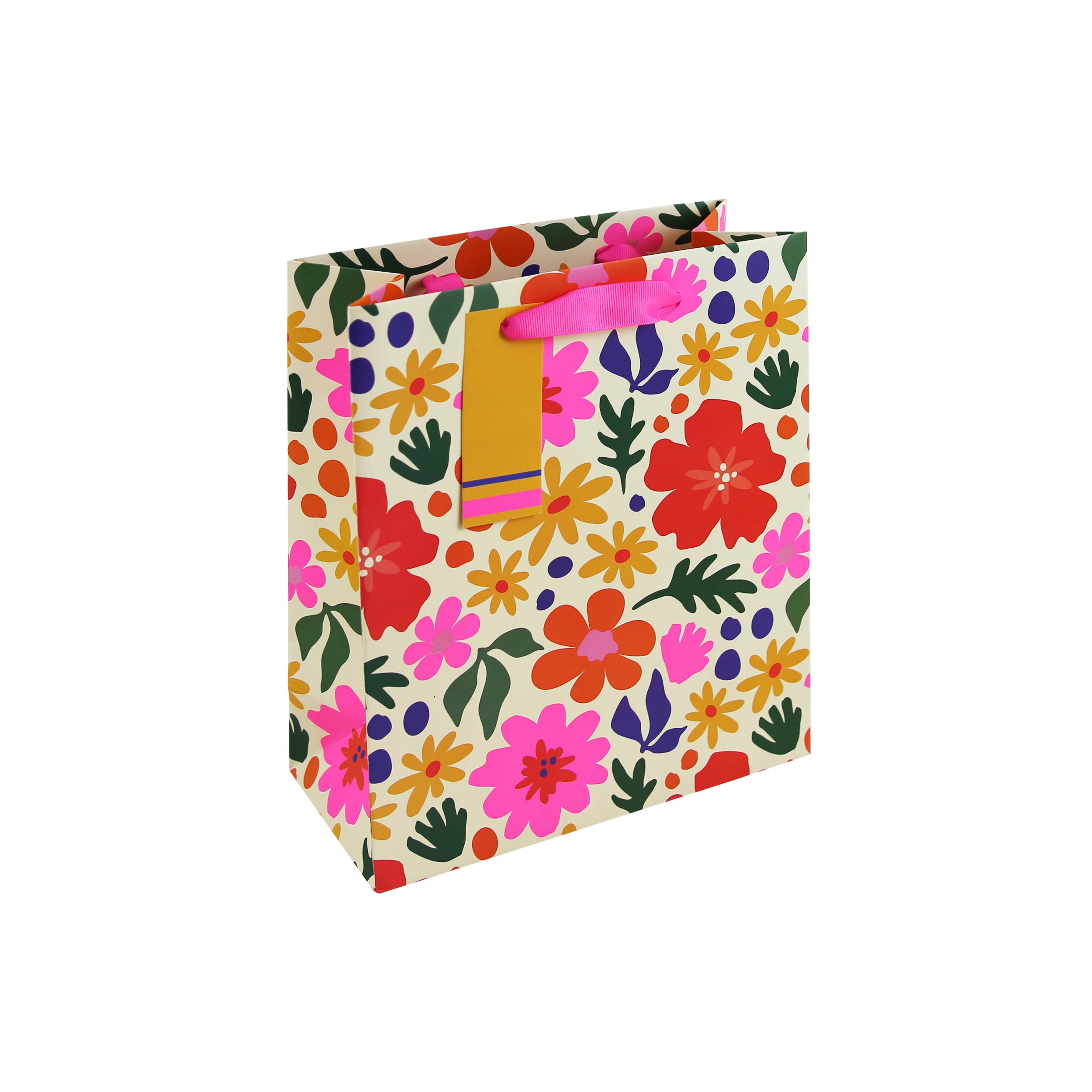 Eurowrap Gift Bag Bright Floral Medium