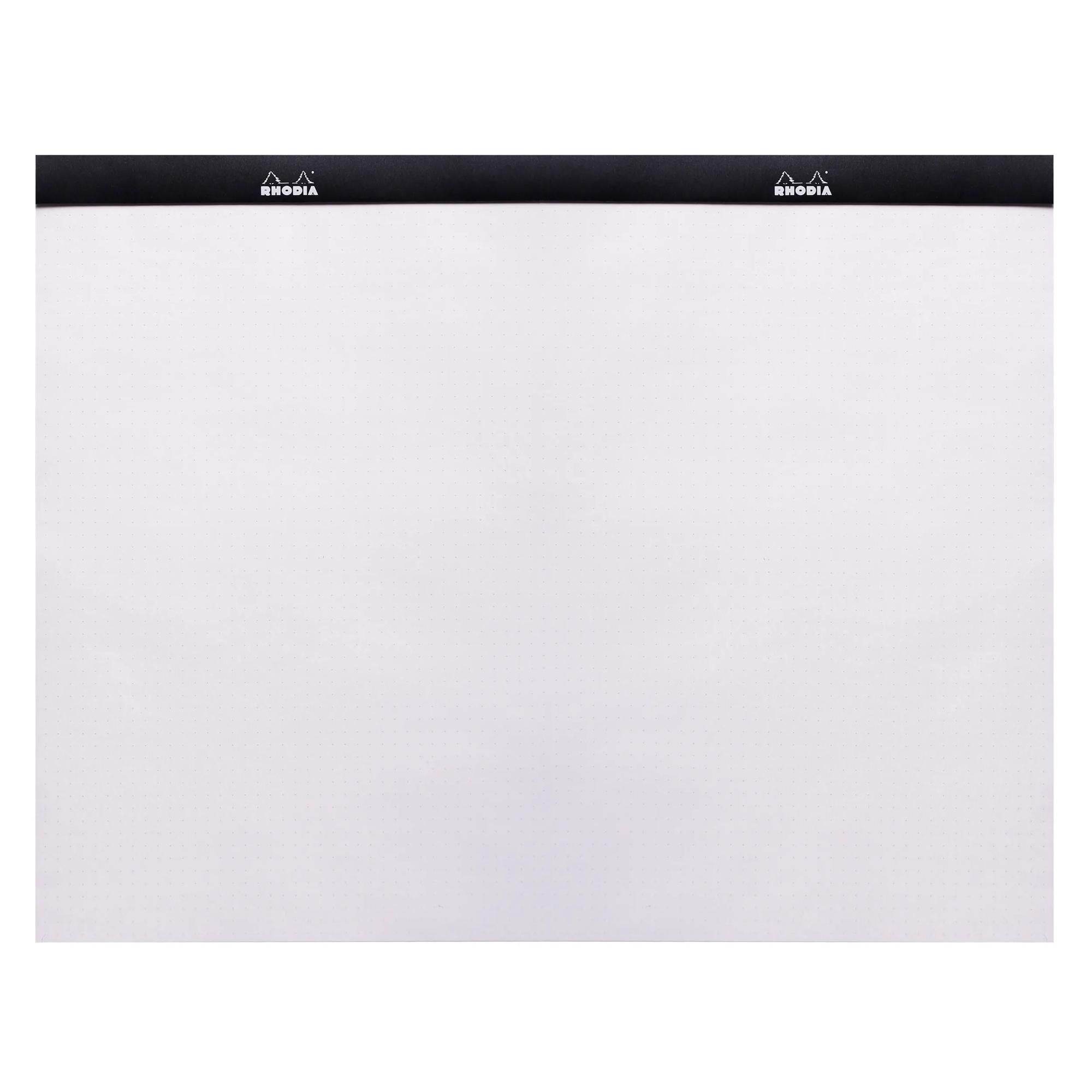 Rhodia No. 38 Top Stapled Notepad A3+ Dot Grid Black