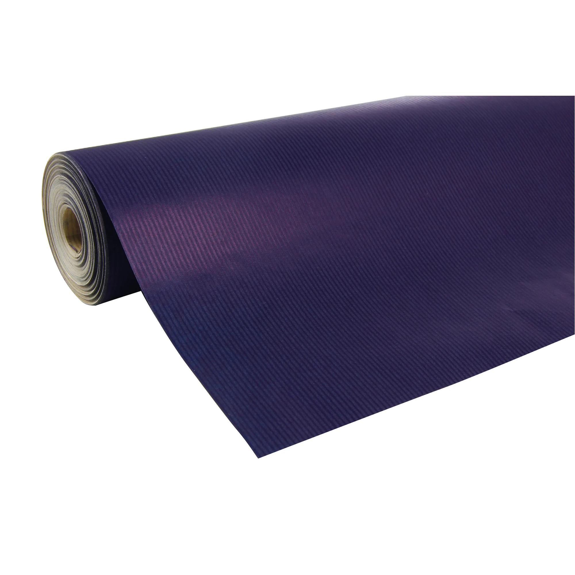 Clairefontaine Wrapping Paper Counter Roll 50 m x 70 cm Navy Blue Ribbed Kraft