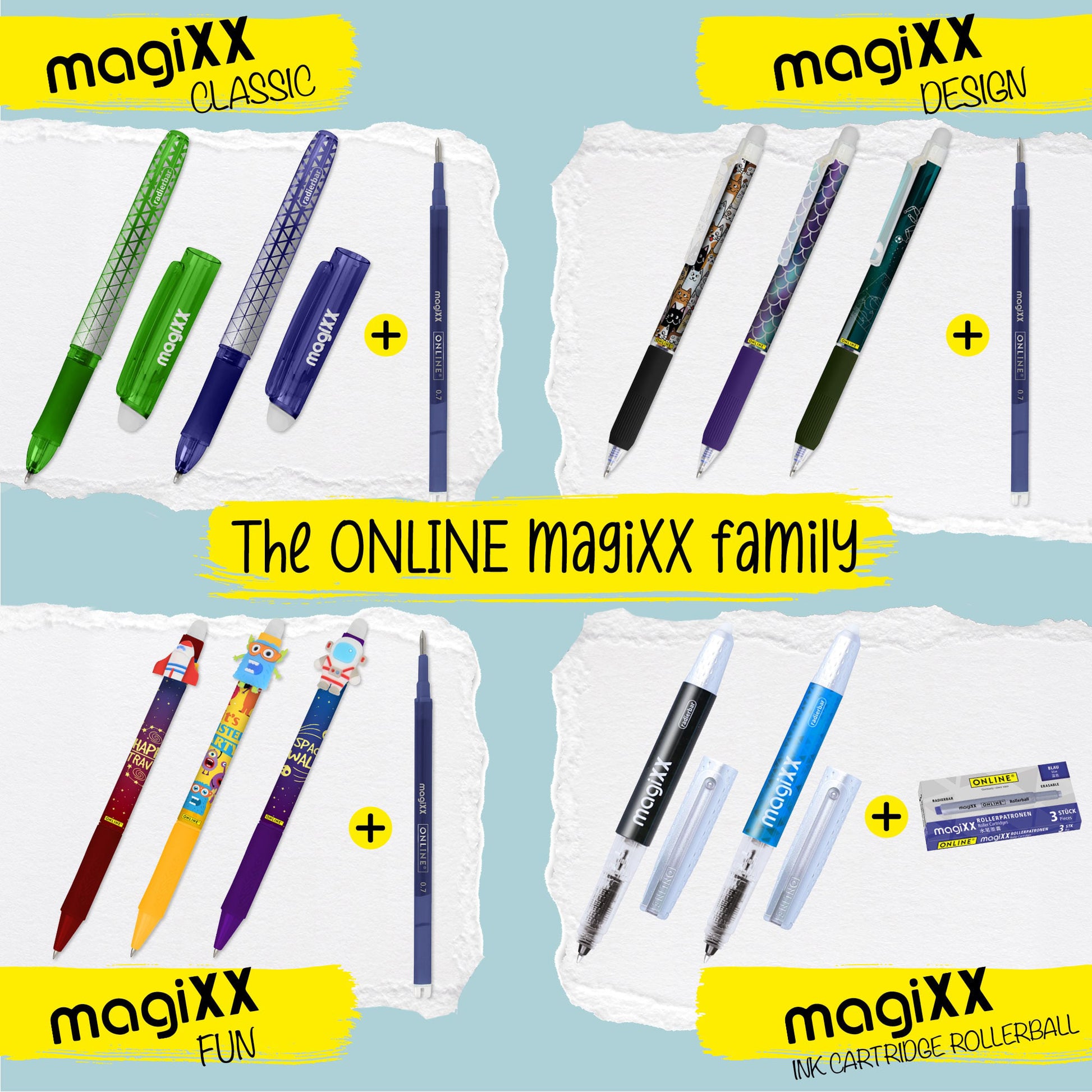 ONLINE Germany magiXX Erasable Fountain Pen CDU 30 Pens
