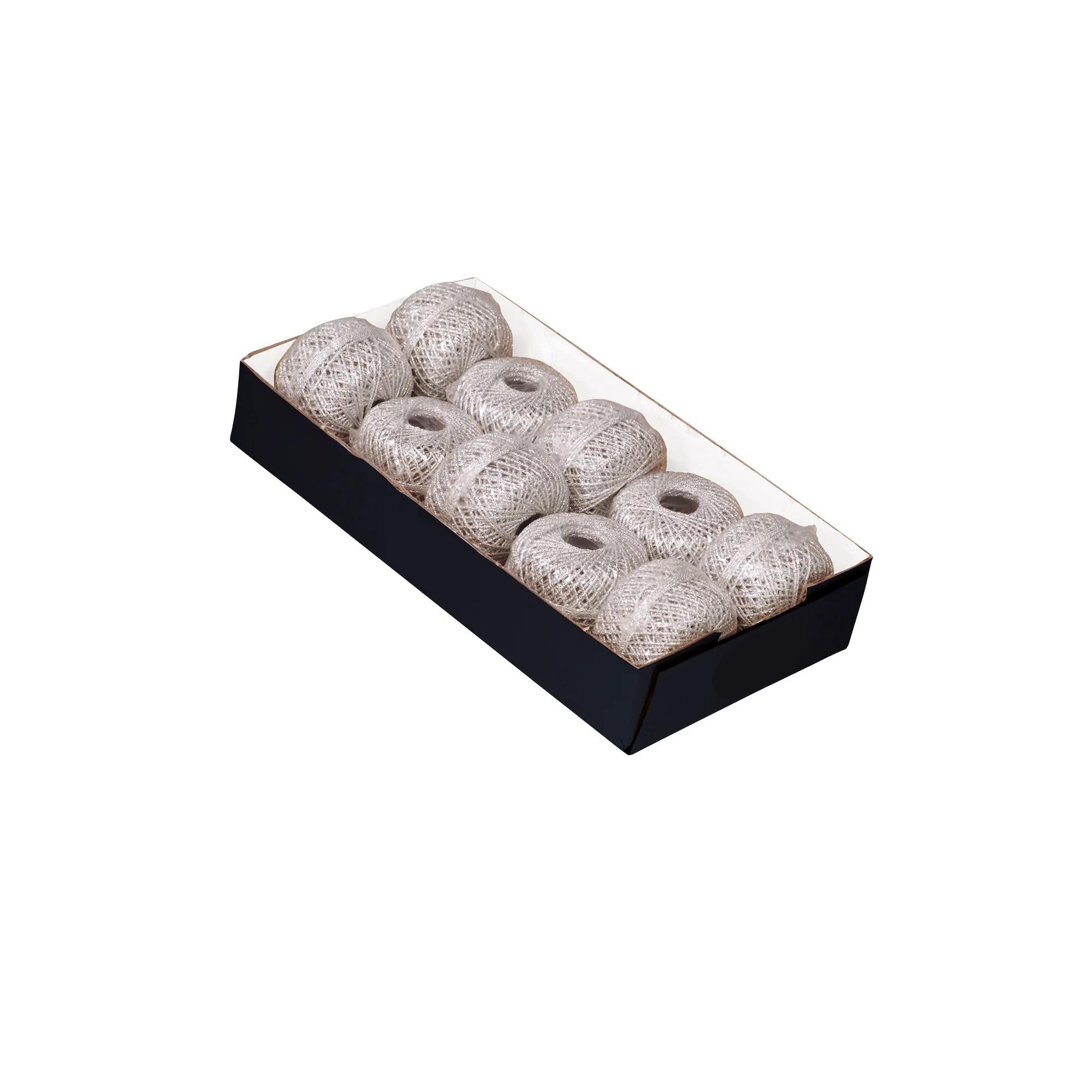 Clairefontaine Metallic Cord 20 metres Silver (Tray of 10)