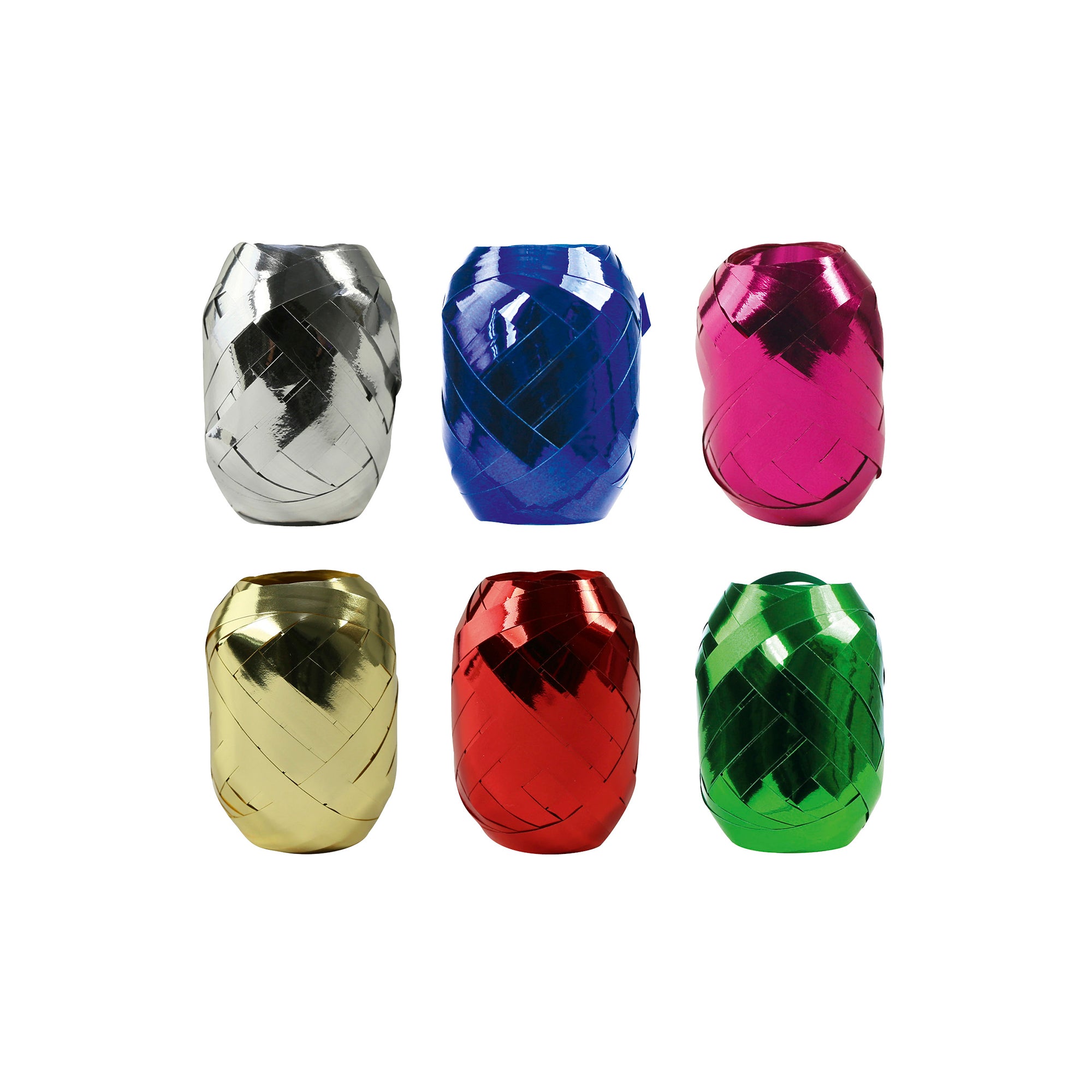 Clairefontaine Metallic Ribbon 10 metres Rainbow (Tray of 24)