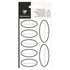Clairefontaine Adhesive Gift Labels Oval Black on White (Pack of 28)