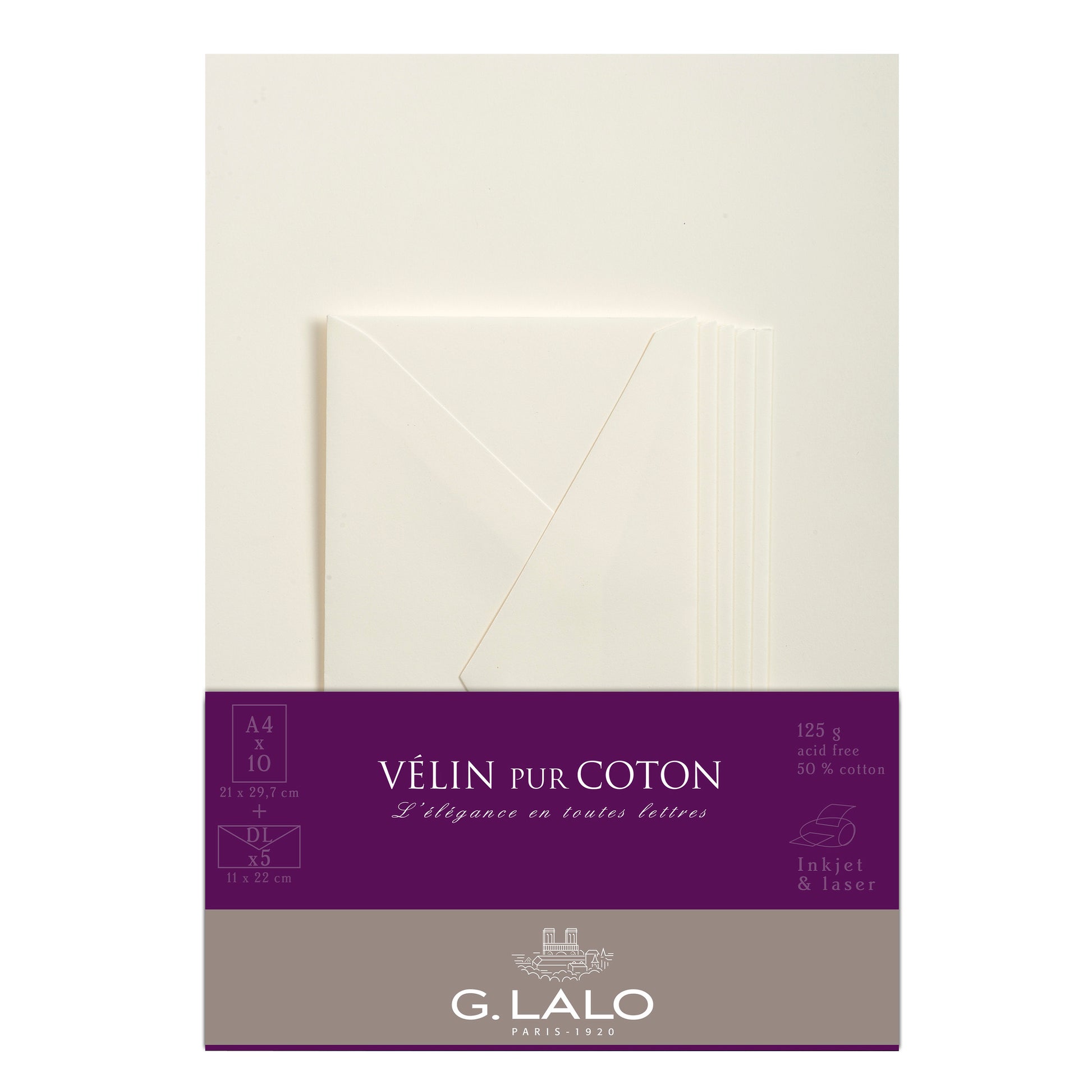 G. Lalo Velin Pur Coton Correspondence Set A4