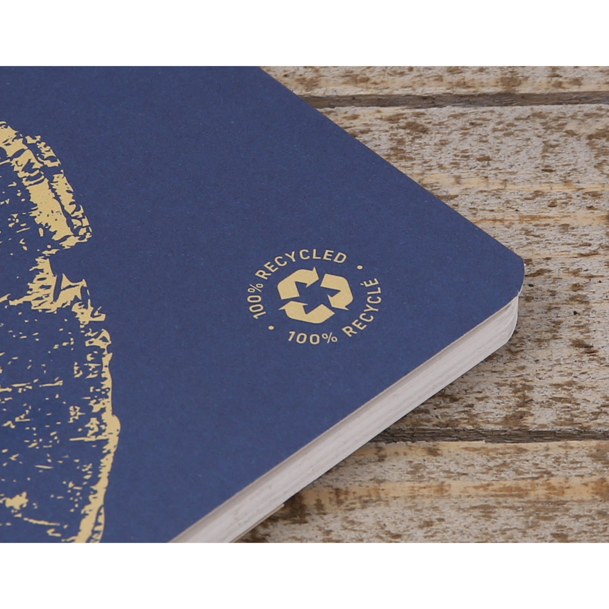Clairefontaine Forever 100% Recycled Stapled Notebook A5 Lined Blue
