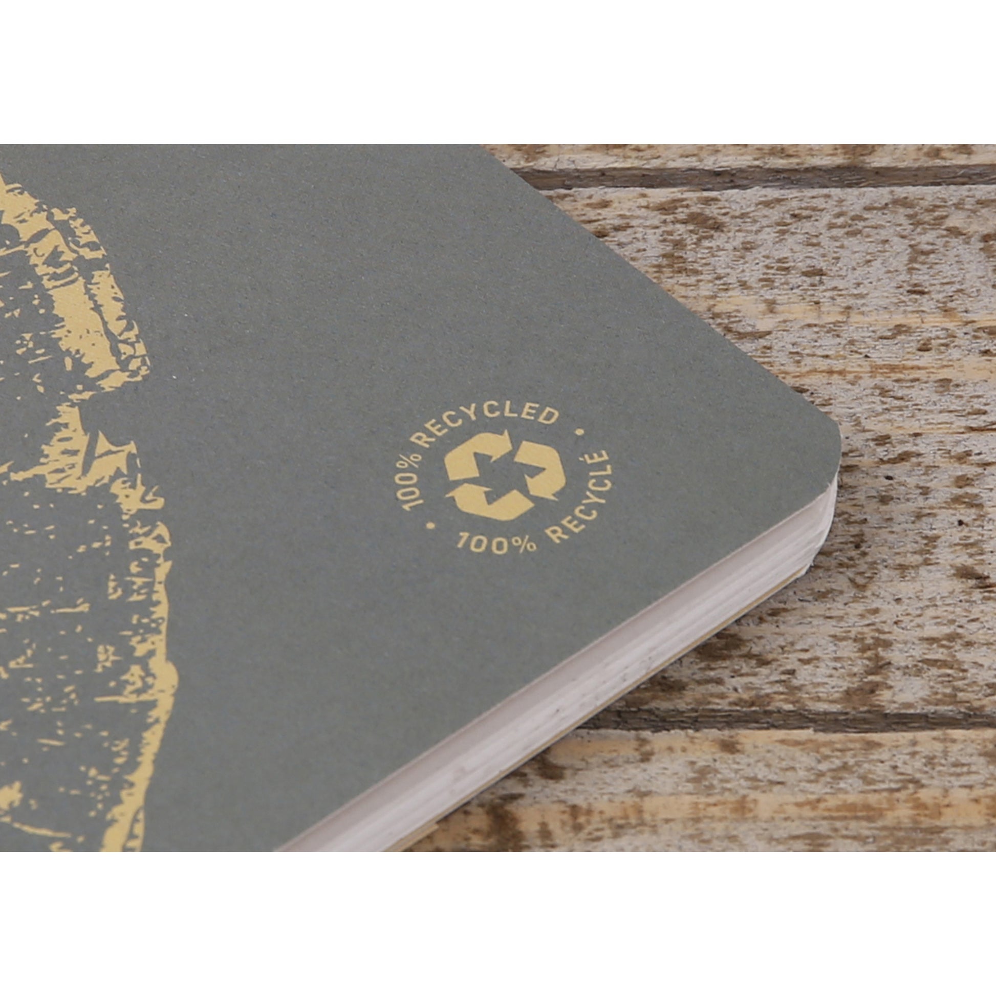 Clairefontaine Forever 100% Recycled Stapled Notebook A5 Lined Grey