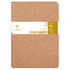 Clairefontaine Age Bag Essentials Duo Pack of 2 Stapled Notebooks A4 Lined Tobacco