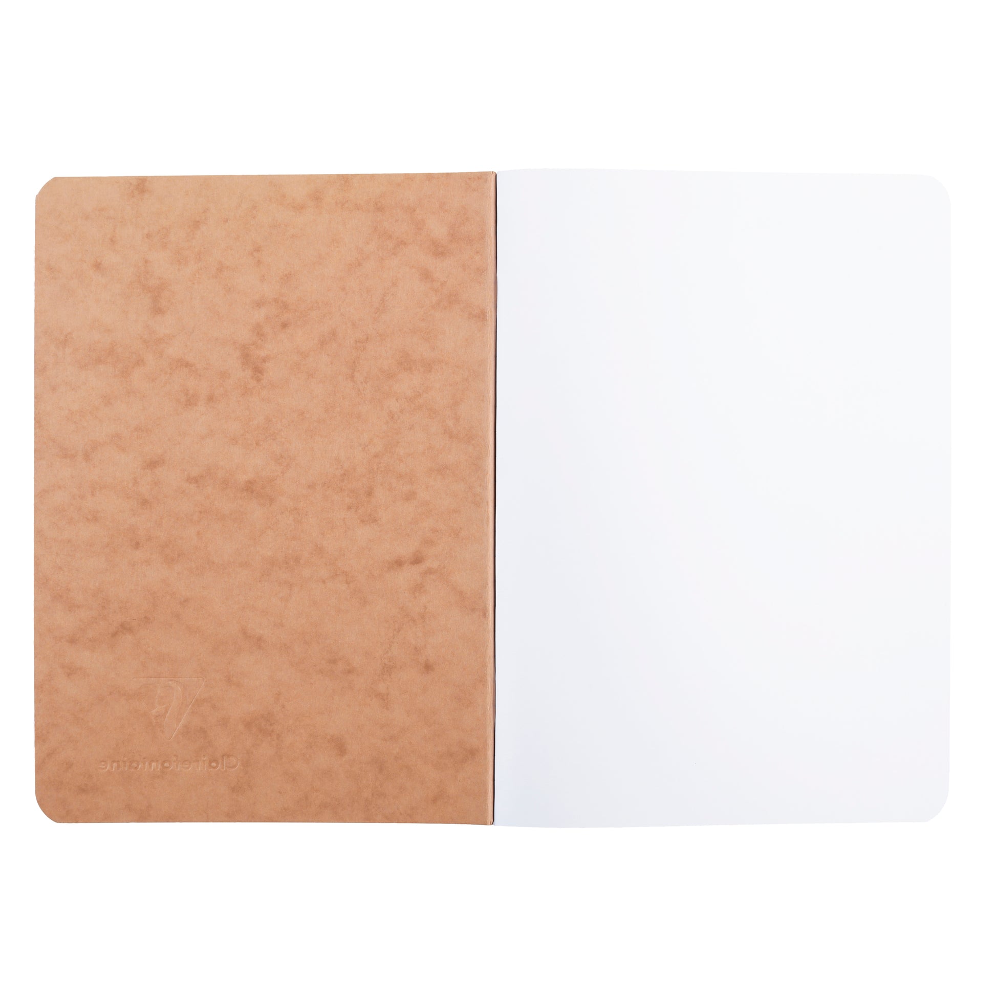 Clairefontaine Age Bag Essentials Duo Pack of 2 Stapled Notebooks A5 Blank Tobacco