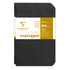 Clairefontaine Age Bag Essentials Duo Pack of 2 Stapled Notebooks Pocket Lined Black