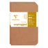 Clairefontaine Age Bag Essentials Duo Pack of 2 Stapled Notebooks Pocket Lined Tobacco