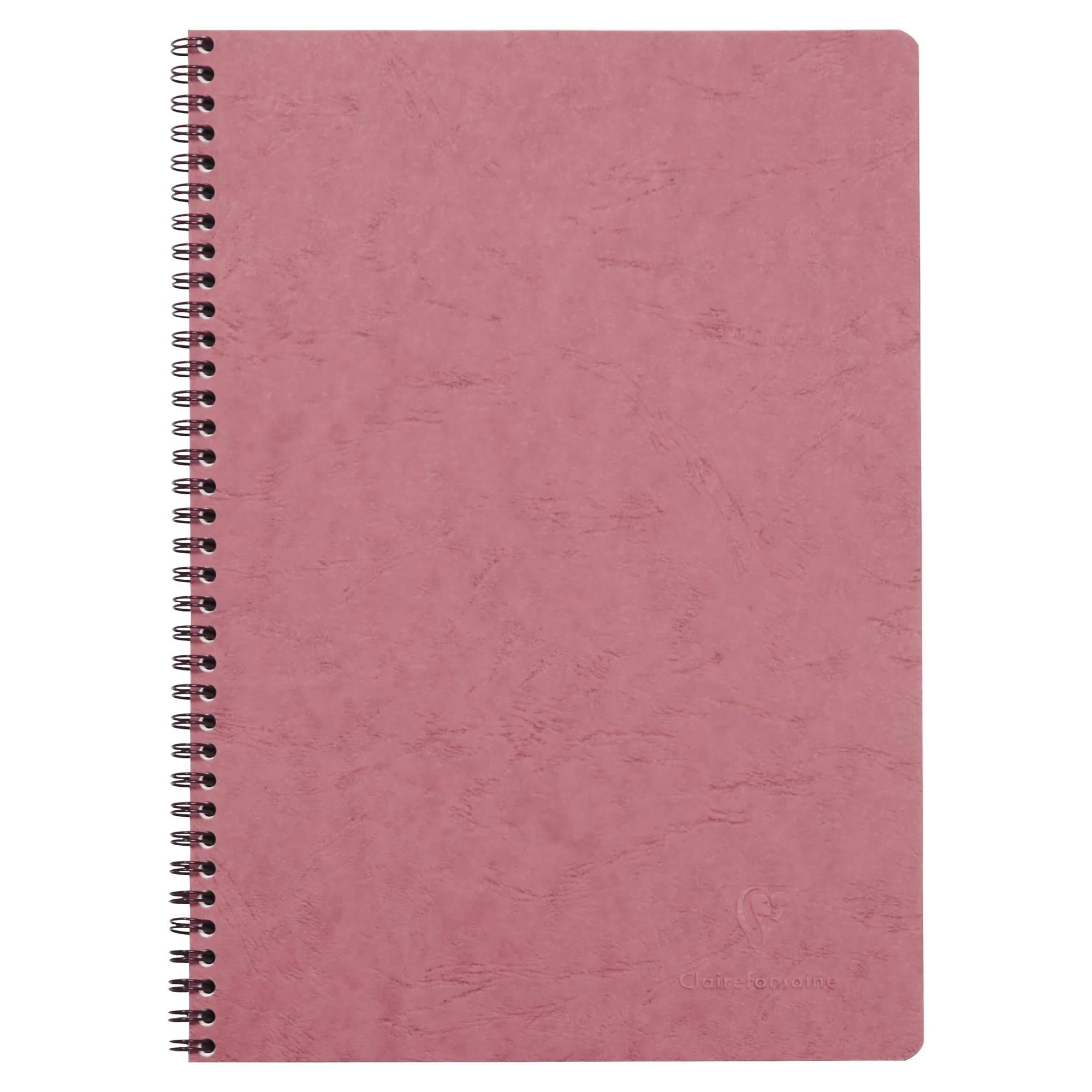 Clairefontaine Age Bag Essentials Wirebound Notebook A4 Lined Antique Rose