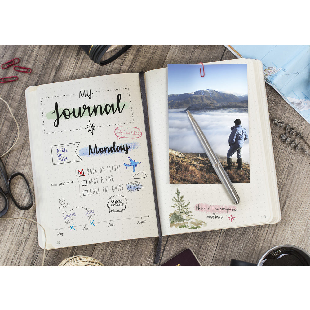 Clairefontaine Age Bag Essentials Threadbound Notebook A5 Dot Grid Black