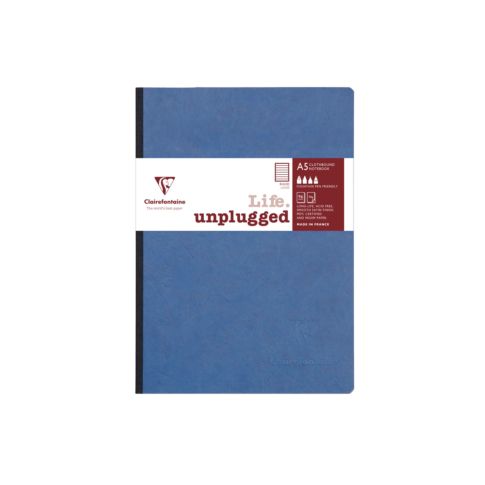 Clairefontaine Age Bag Essentials Clothbound Notebook A5 Lined Blue