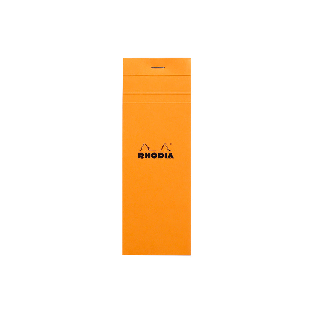 Rhodia No. 8 Top Stapled List Notepad Grid Orange