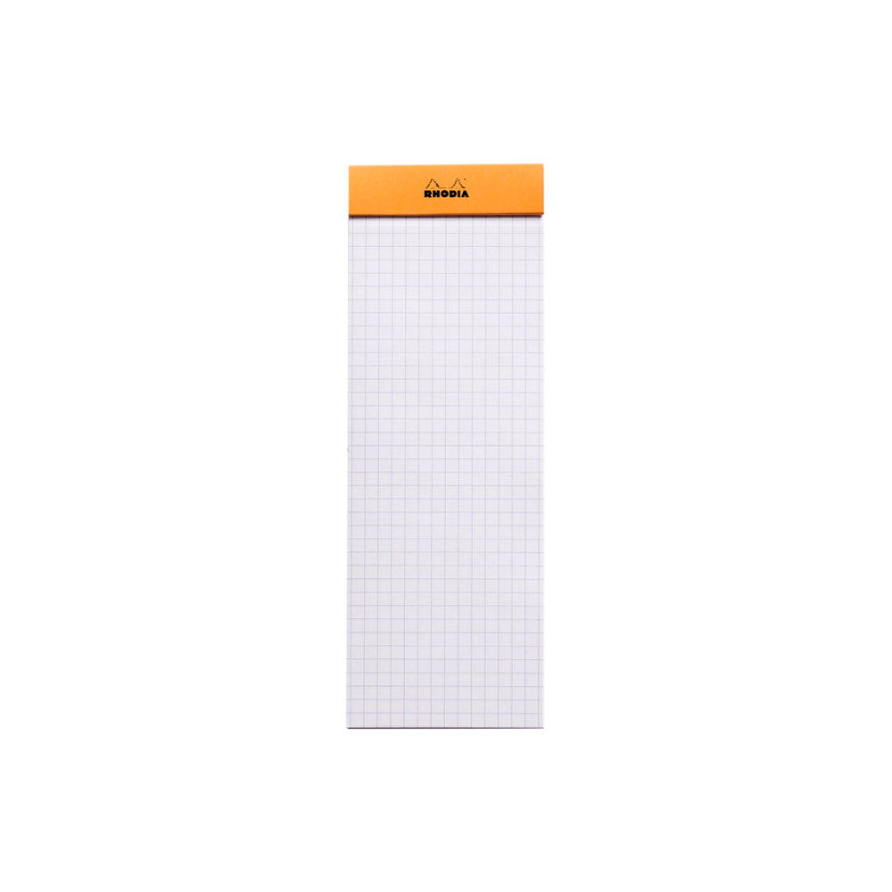 Rhodia No. 8 Top Stapled List Notepad Grid Orange