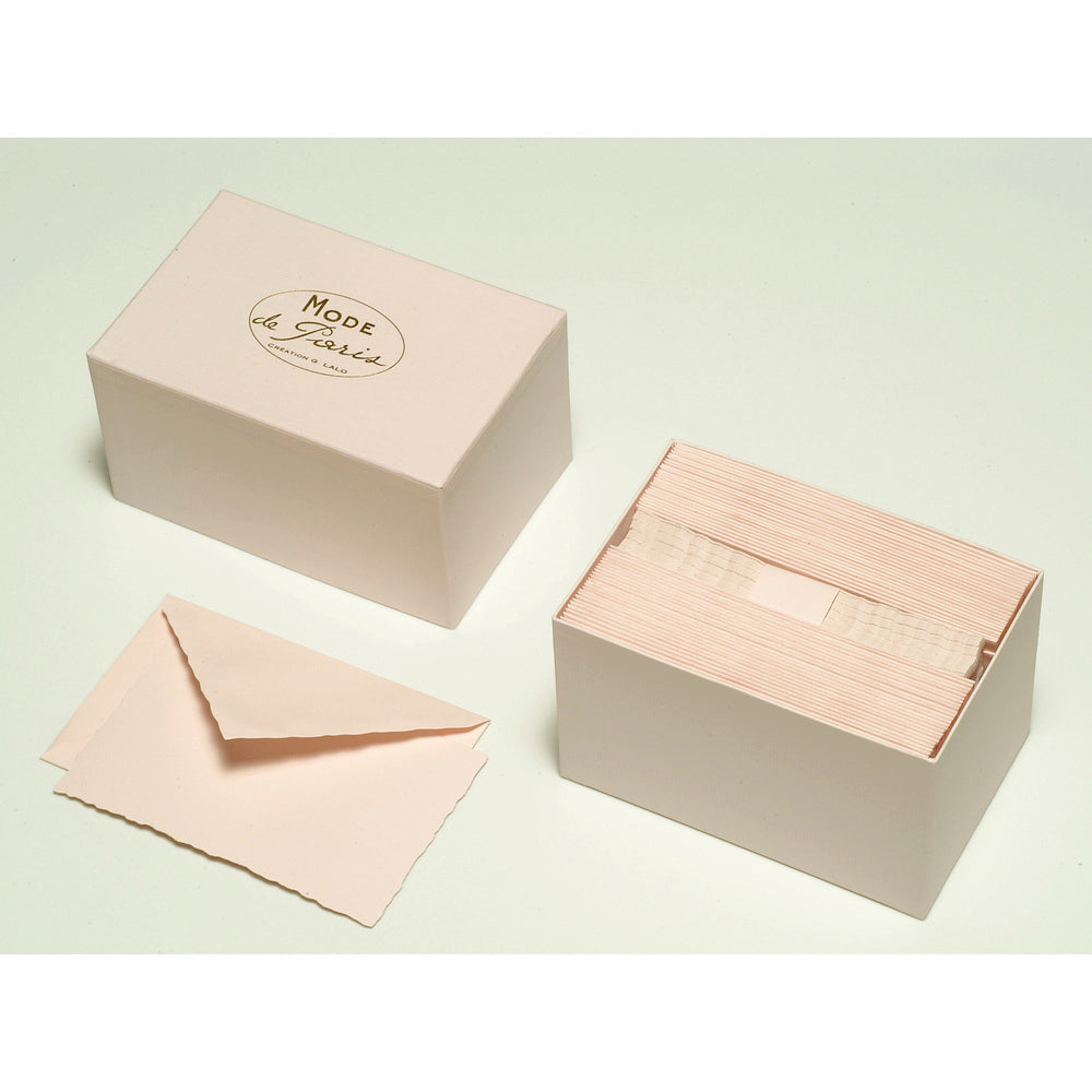 G. Lalo Mode de Paris Box of 30 Note Cards & Envelopes Pink