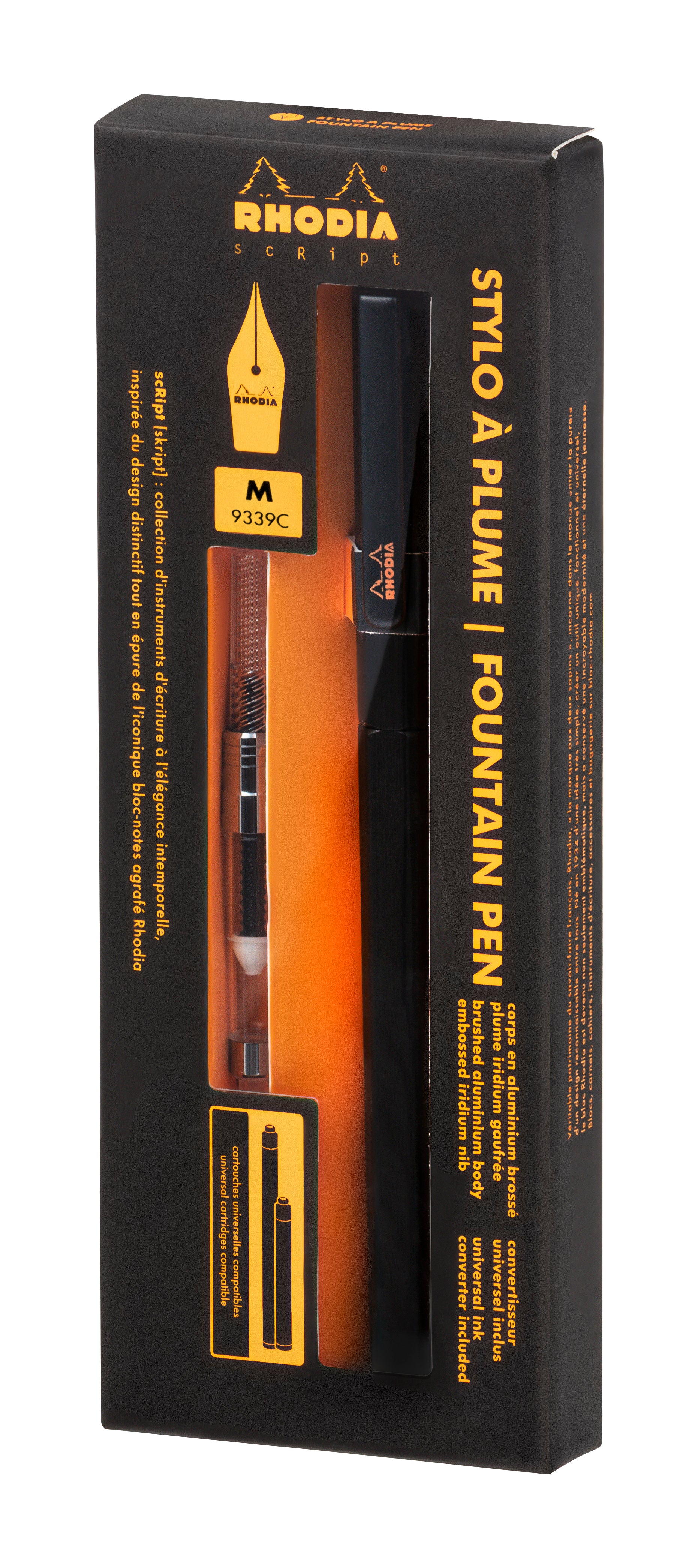 Rhodia scRipt Fountain Pen Medium Nib Black