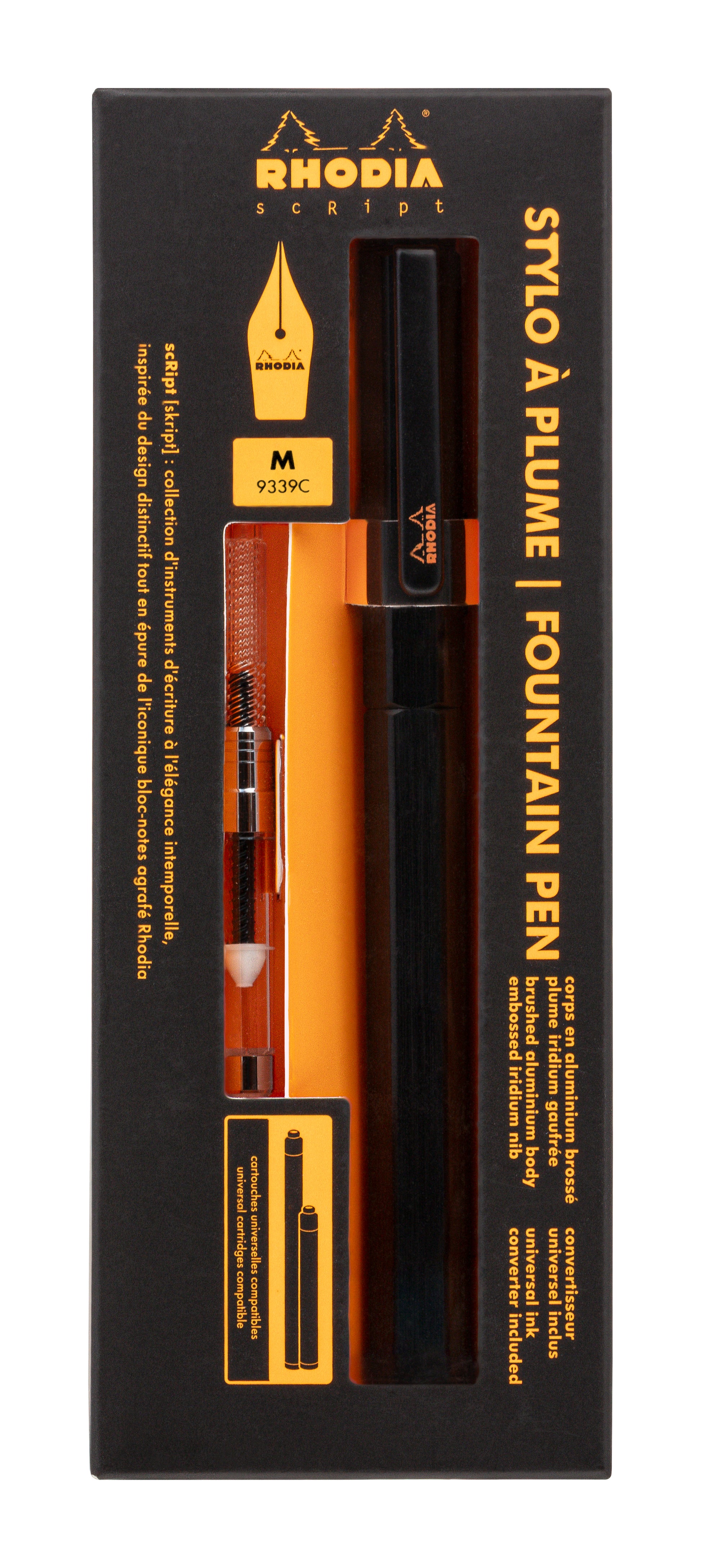 Rhodia scRipt Fountain Pen Medium Nib Black
