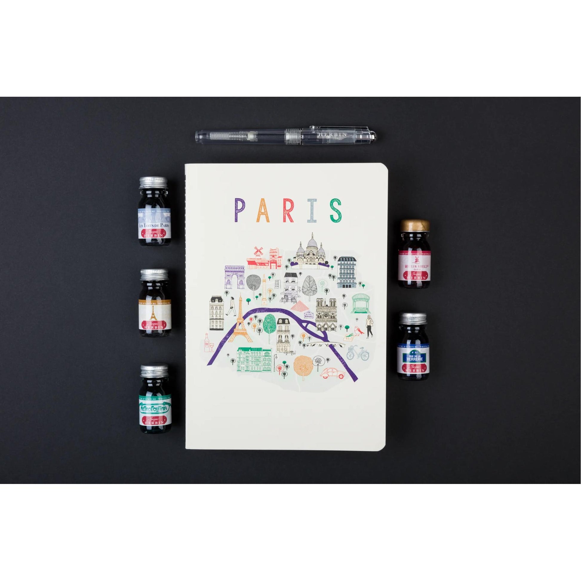 The Colours of Paris Softcover Notebook A5 Lined Paris Icons