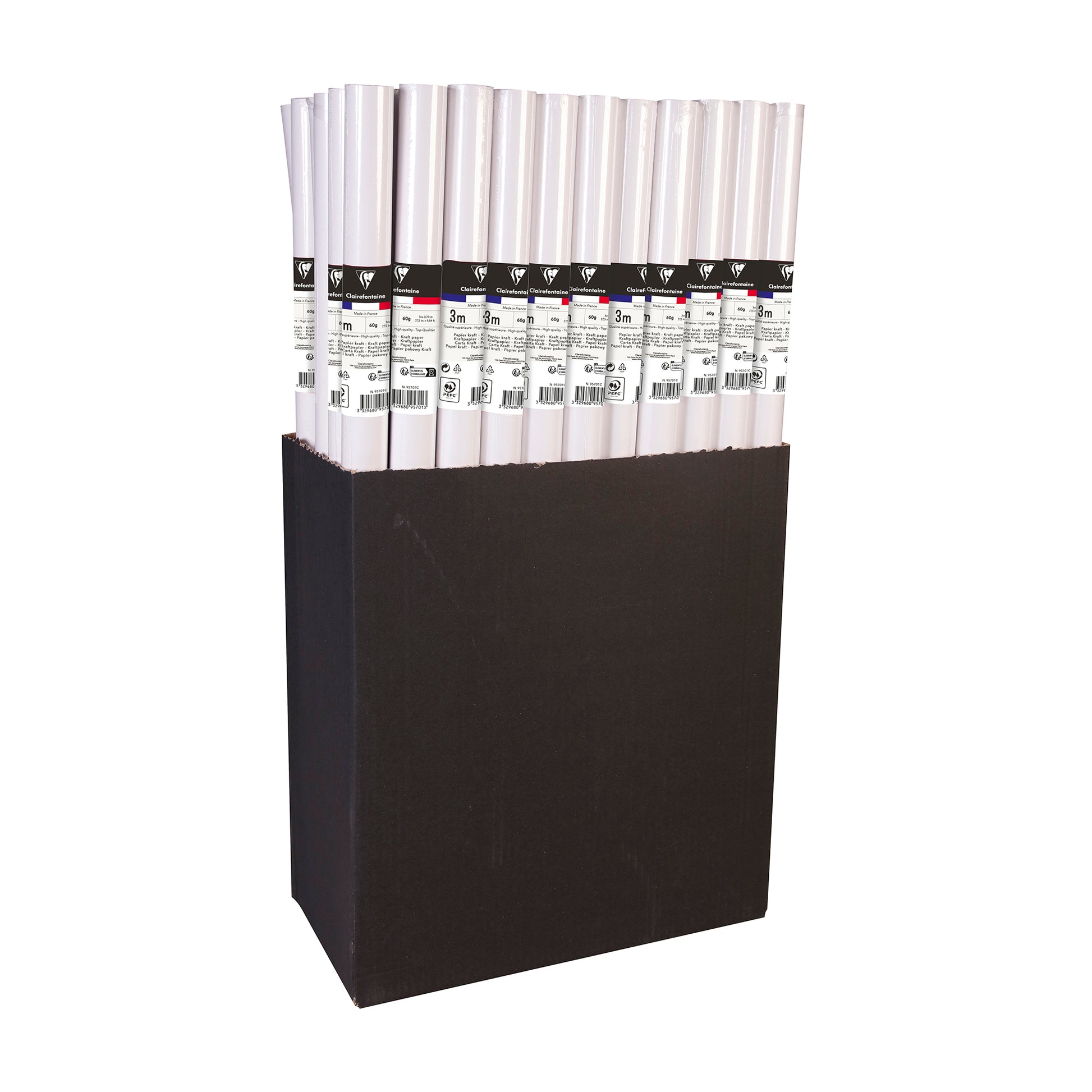 Clairefontaine Wrapping Paper Roll (3 Metres) White Kraft