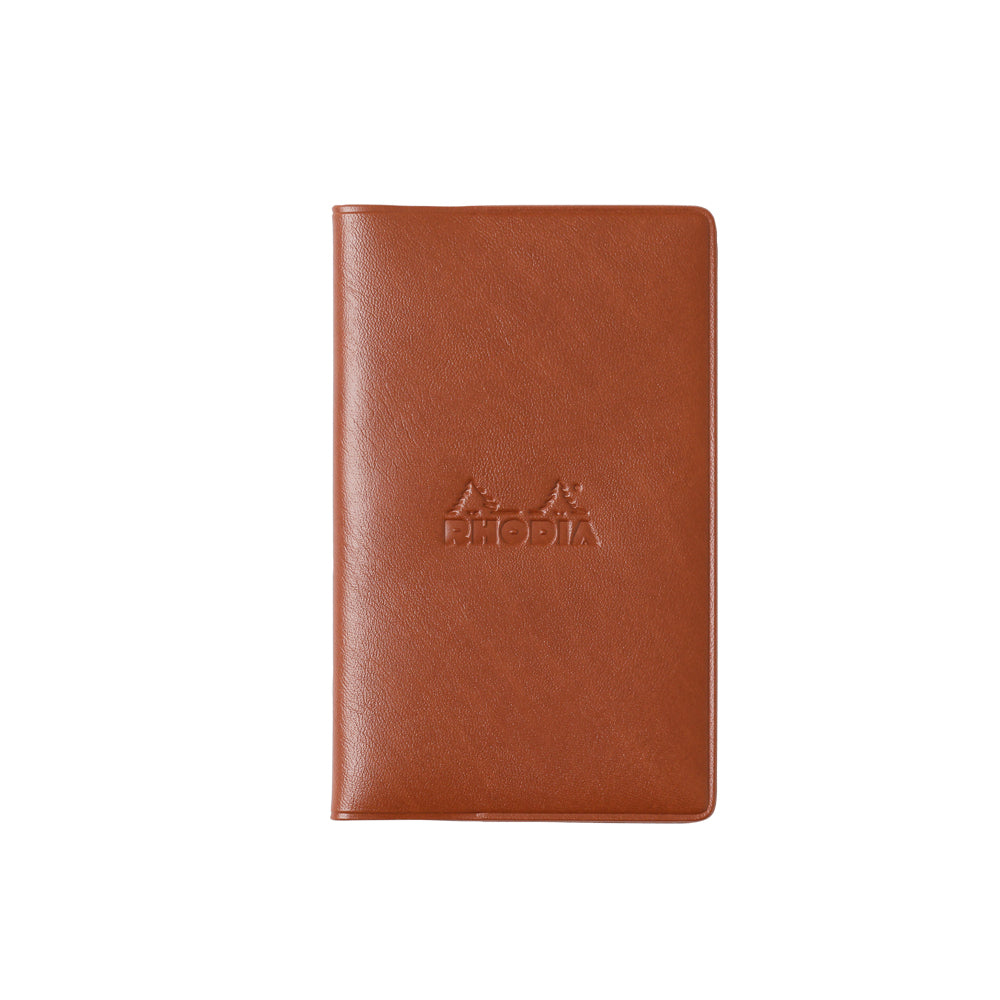 Rhodia Cahier Notebook A7 Grid  in Brown PVC Cover