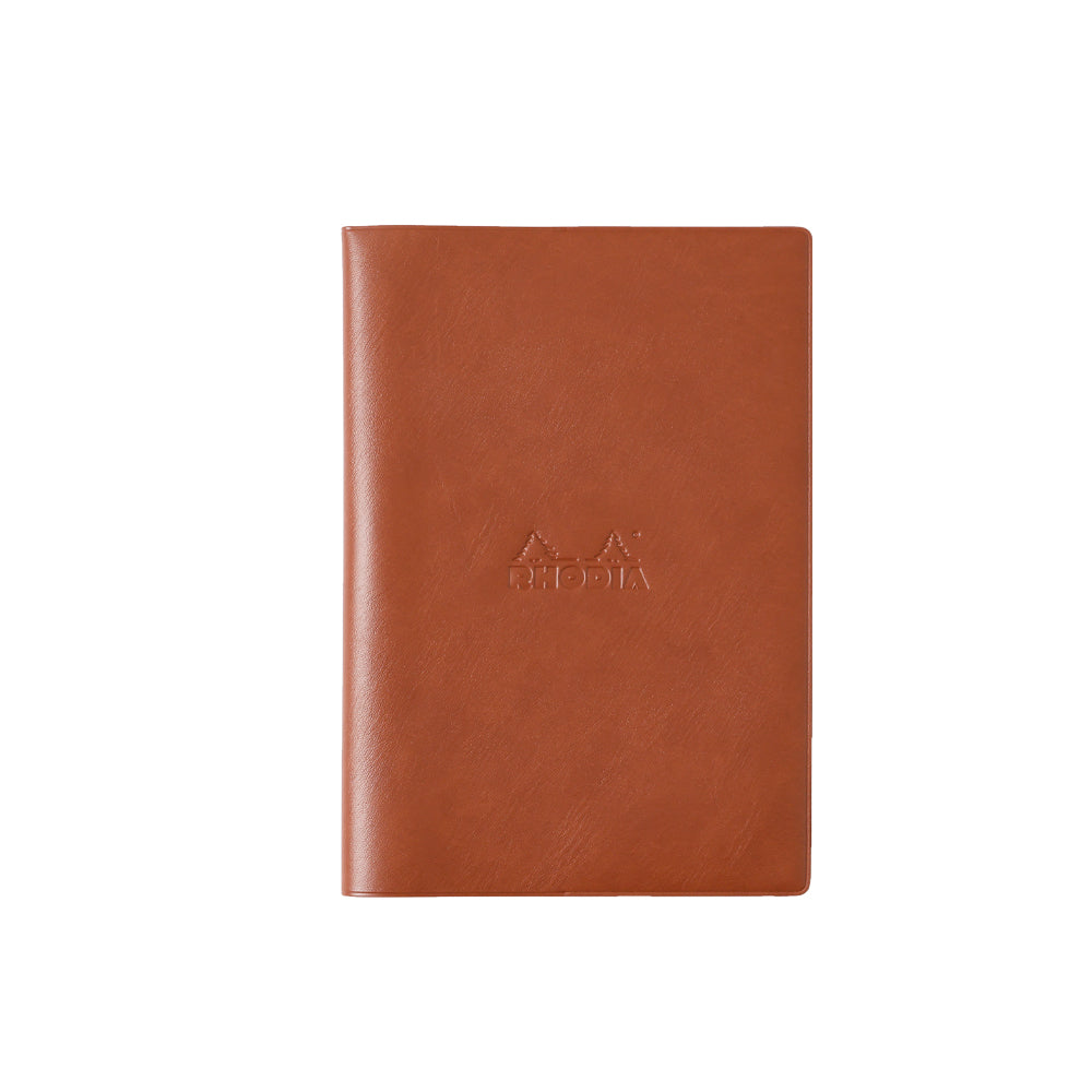 Rhodia Cahier Notebook A5 Grid in Brown PVC Cover