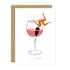 ATWS Greeting Card Just A Drink Ð Gold Foil