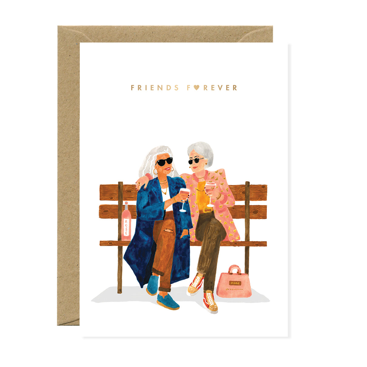 ATWS Greeting Card Friends Forever – Gold Foil