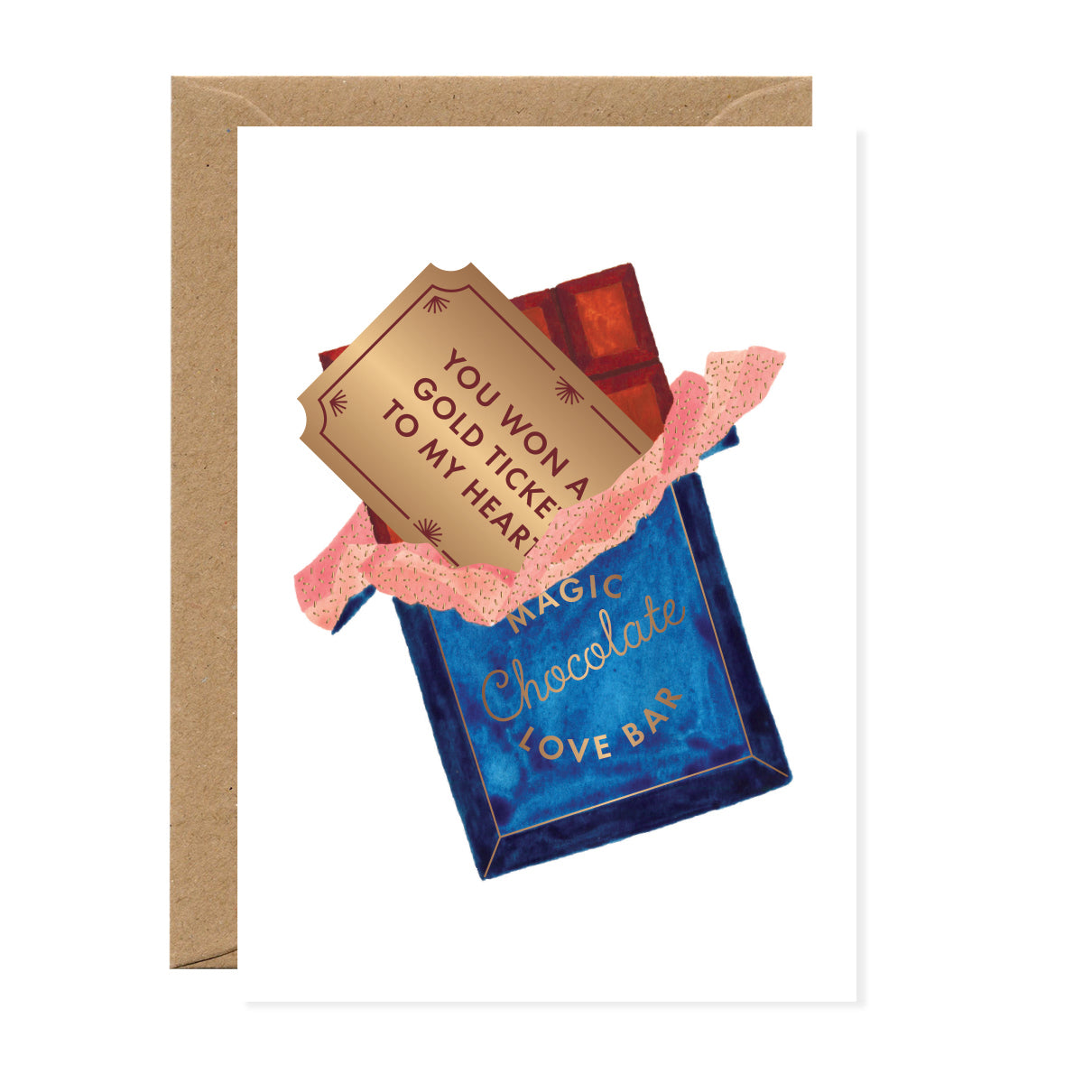 ATWS Greeting Card Golden Ticket – Gold Foil