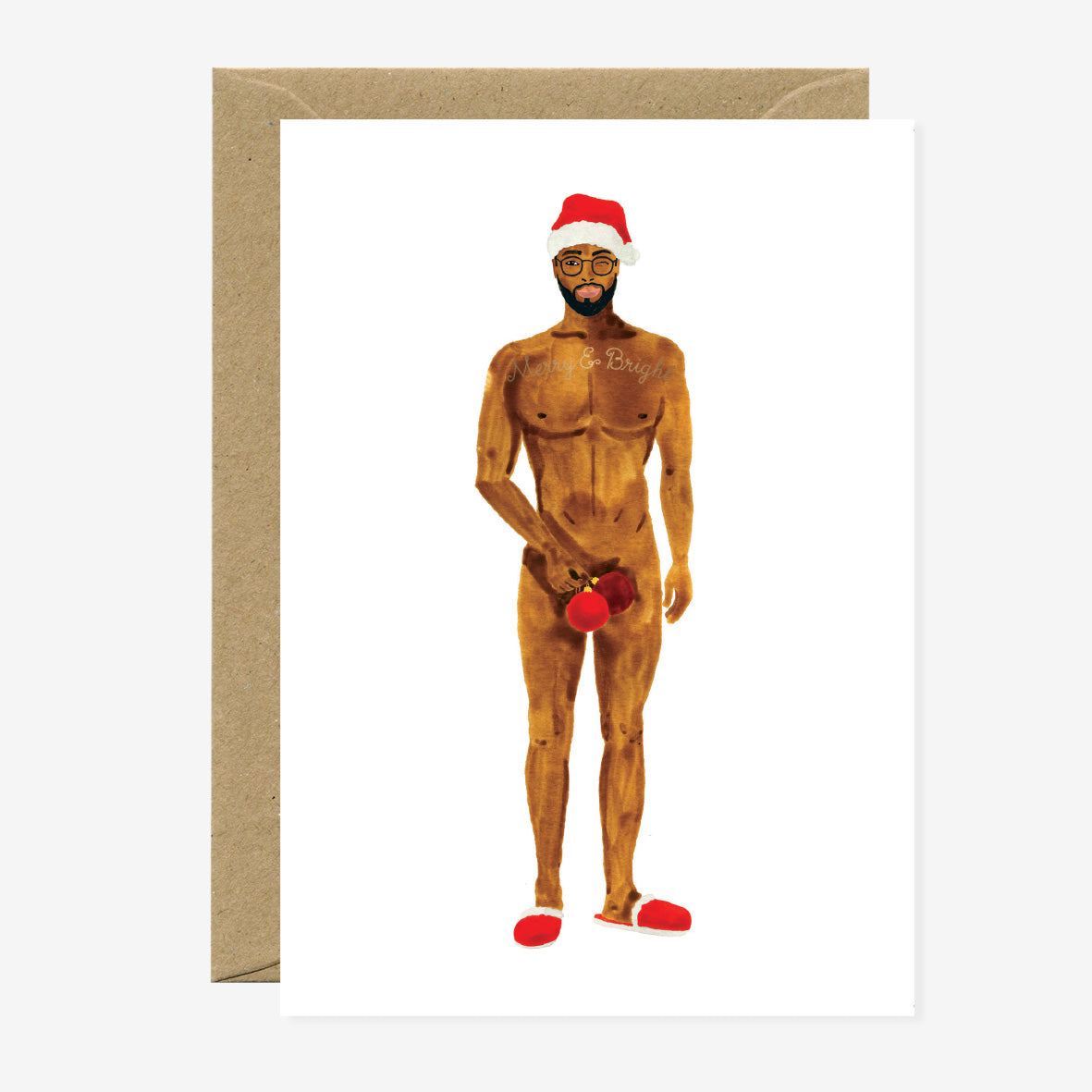 ATWS Greeting Card Christmas Boy – Gold Foil