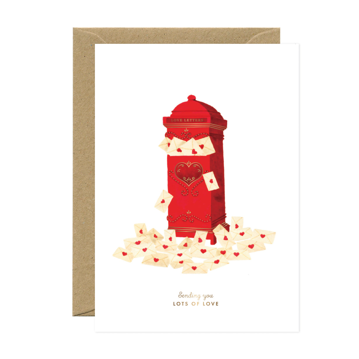 ATWS Greeting Card Love Mail – Gold Foil