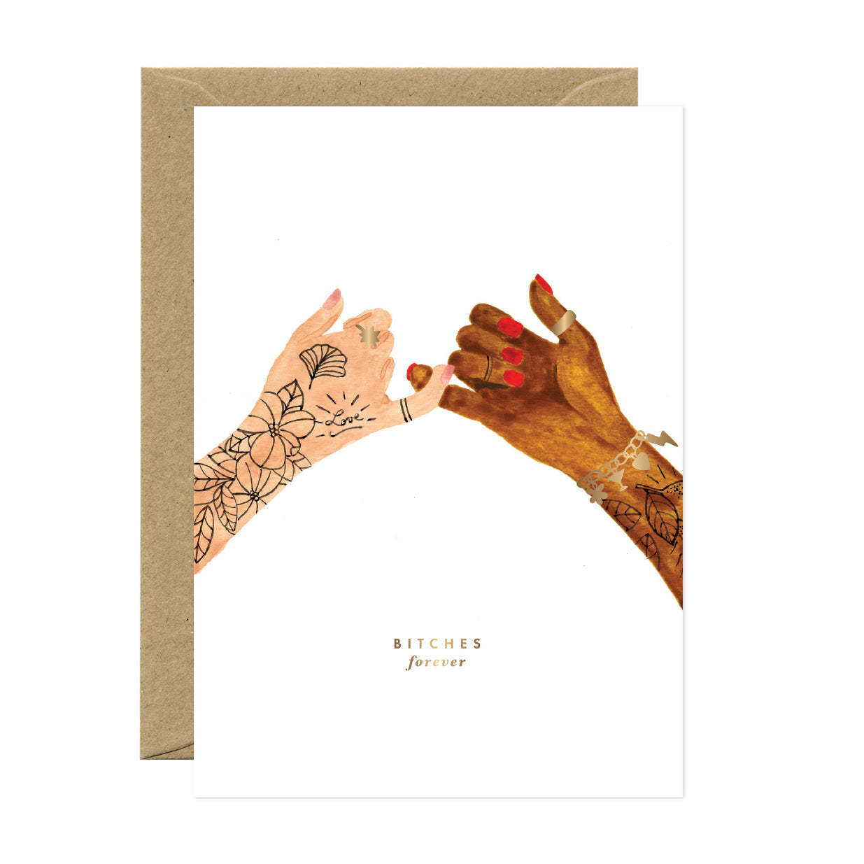 ATWS Greeting Card Bitches Forever – Gold Foil
