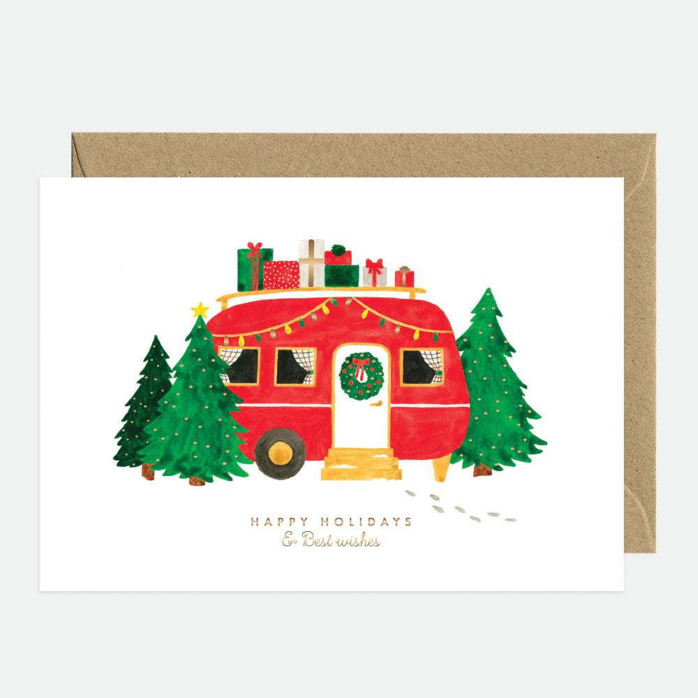 ATWS Greeting Card Christmas Caravan – Gold Foil