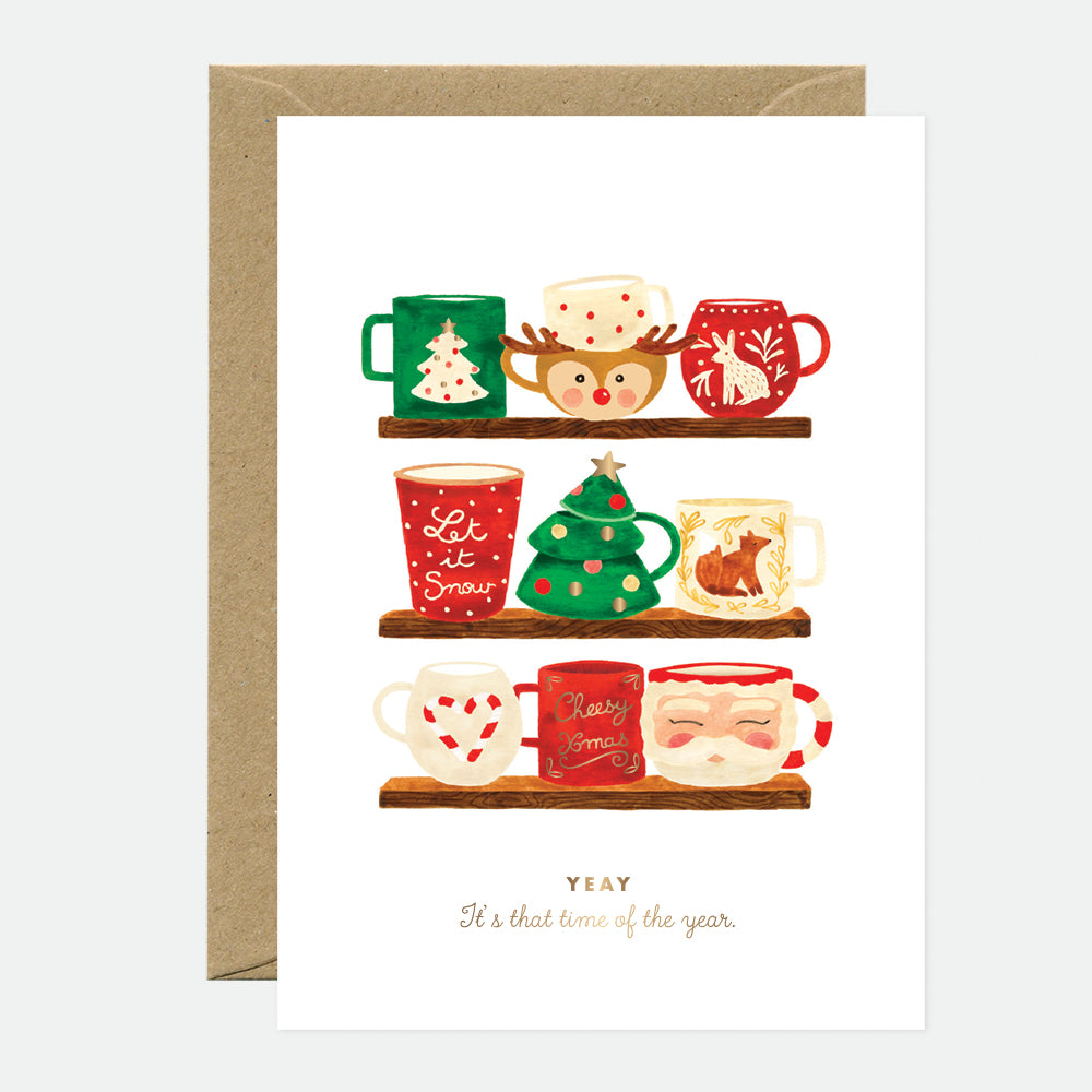 ATWS Greeting Card Christmas Mugs – Gold Foil