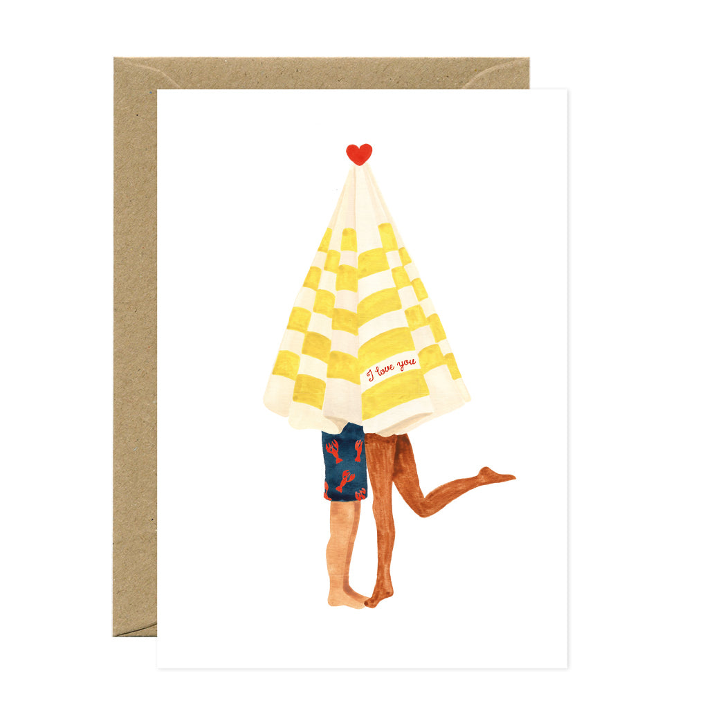 ATWS Greeting Card Beach Umbrella