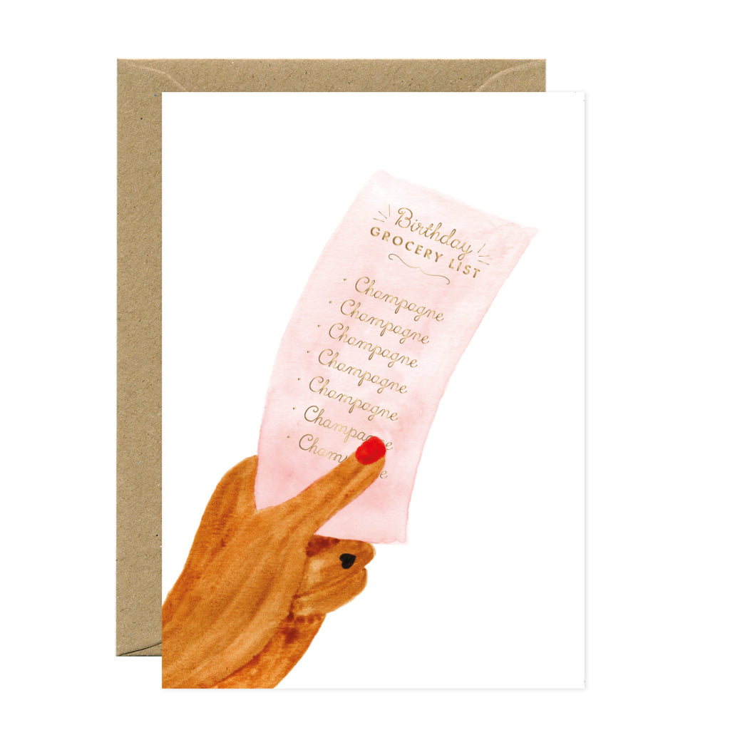 ATWS Greeting Card Birthday List – Gold Foil