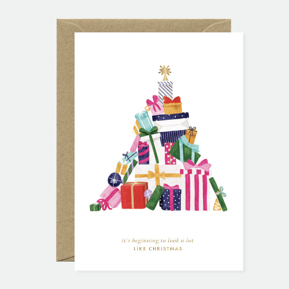 ATWS Greeting Card Christmas Presents – Gold Foil