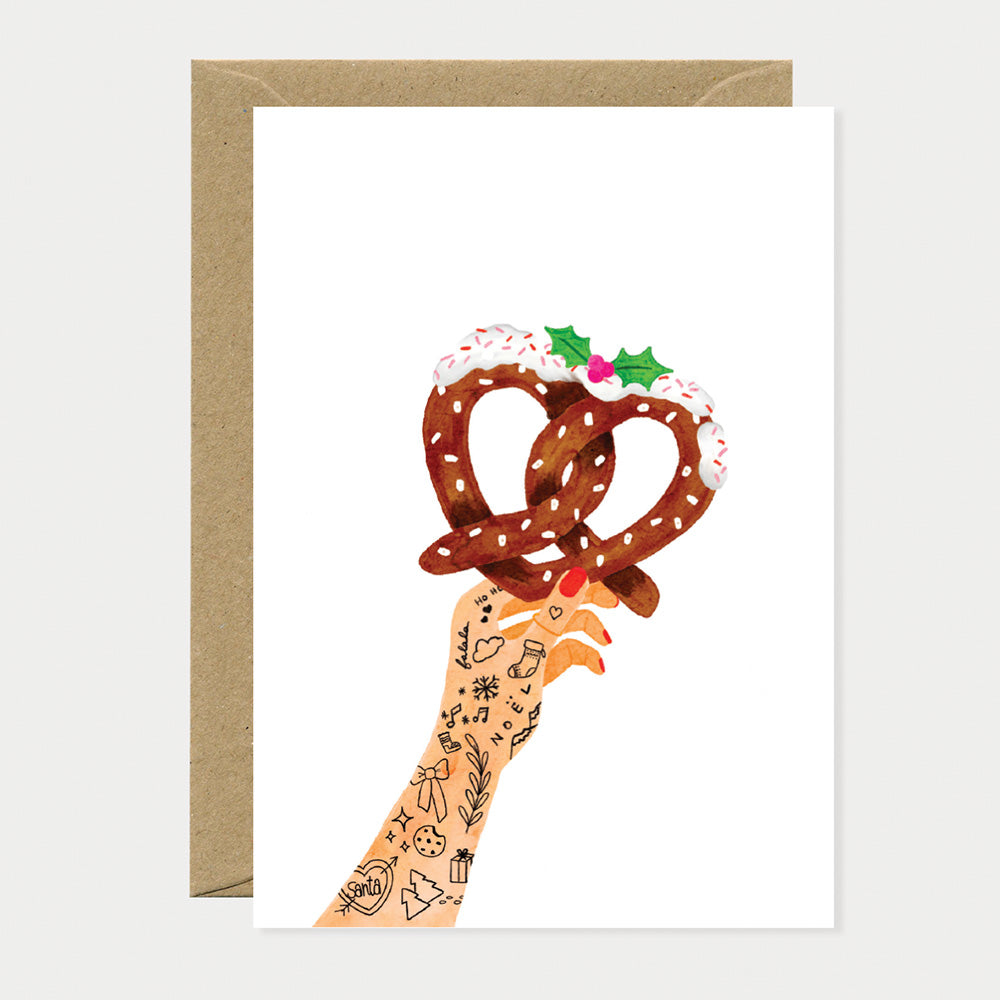 ATWS Greeting Card Christmas Pretzel