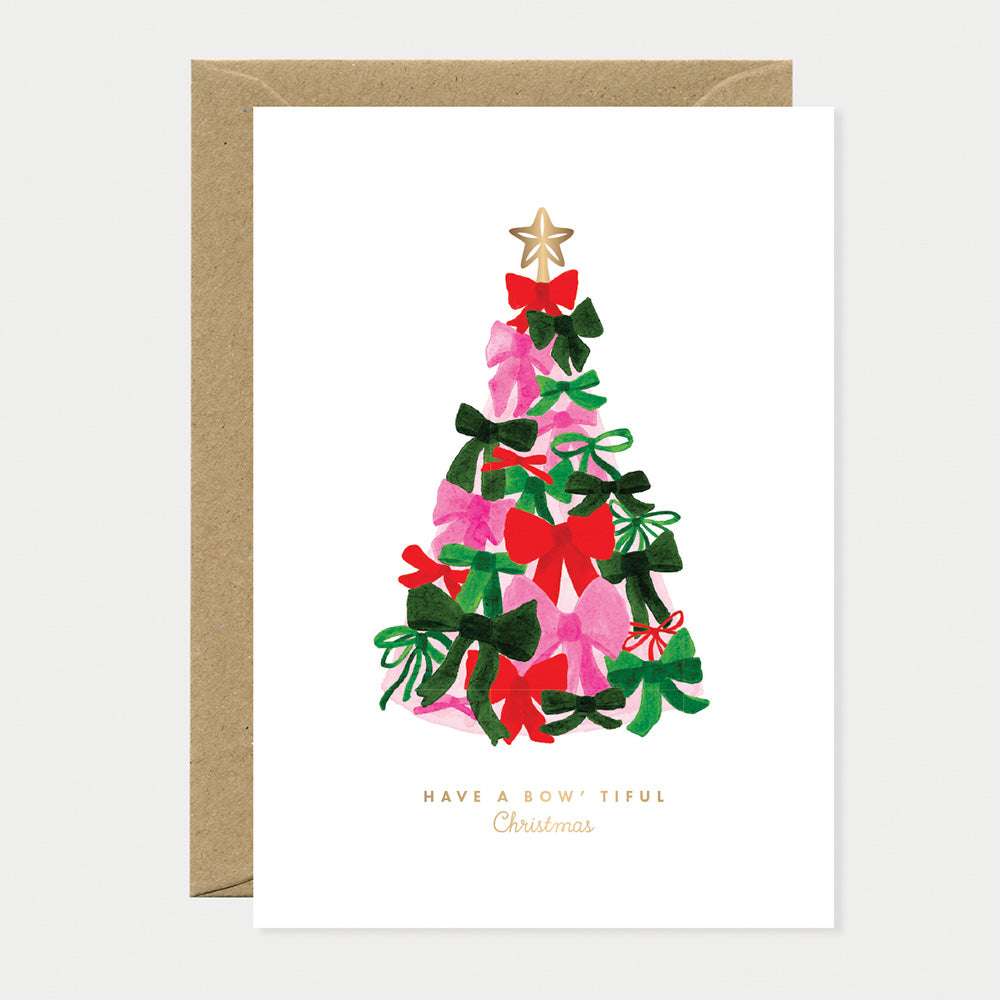 ATWS Greeting Card Bow'tiful Christmas Tree – Gold Foil