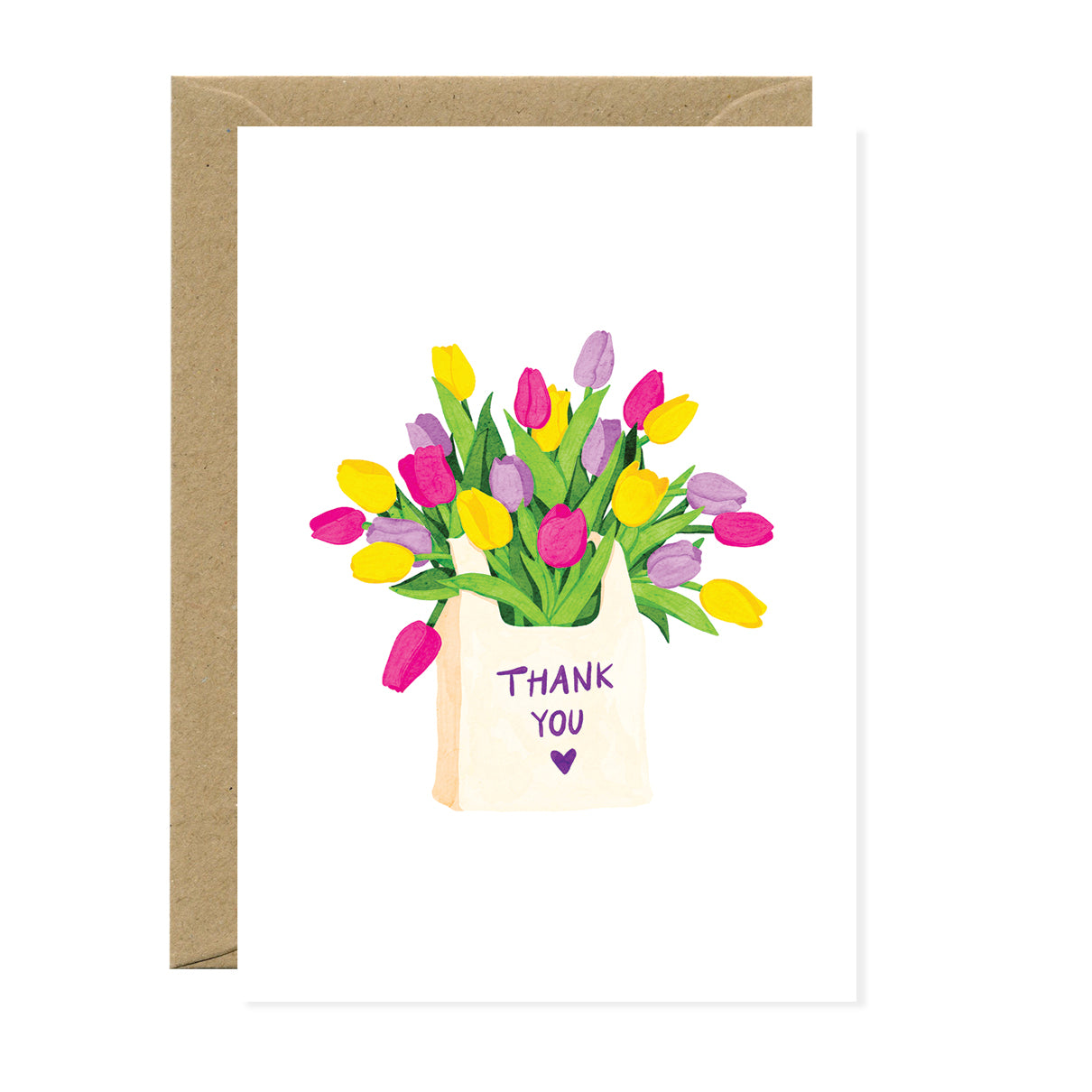 ATWS Greeting Card Thank You Tulip Bag