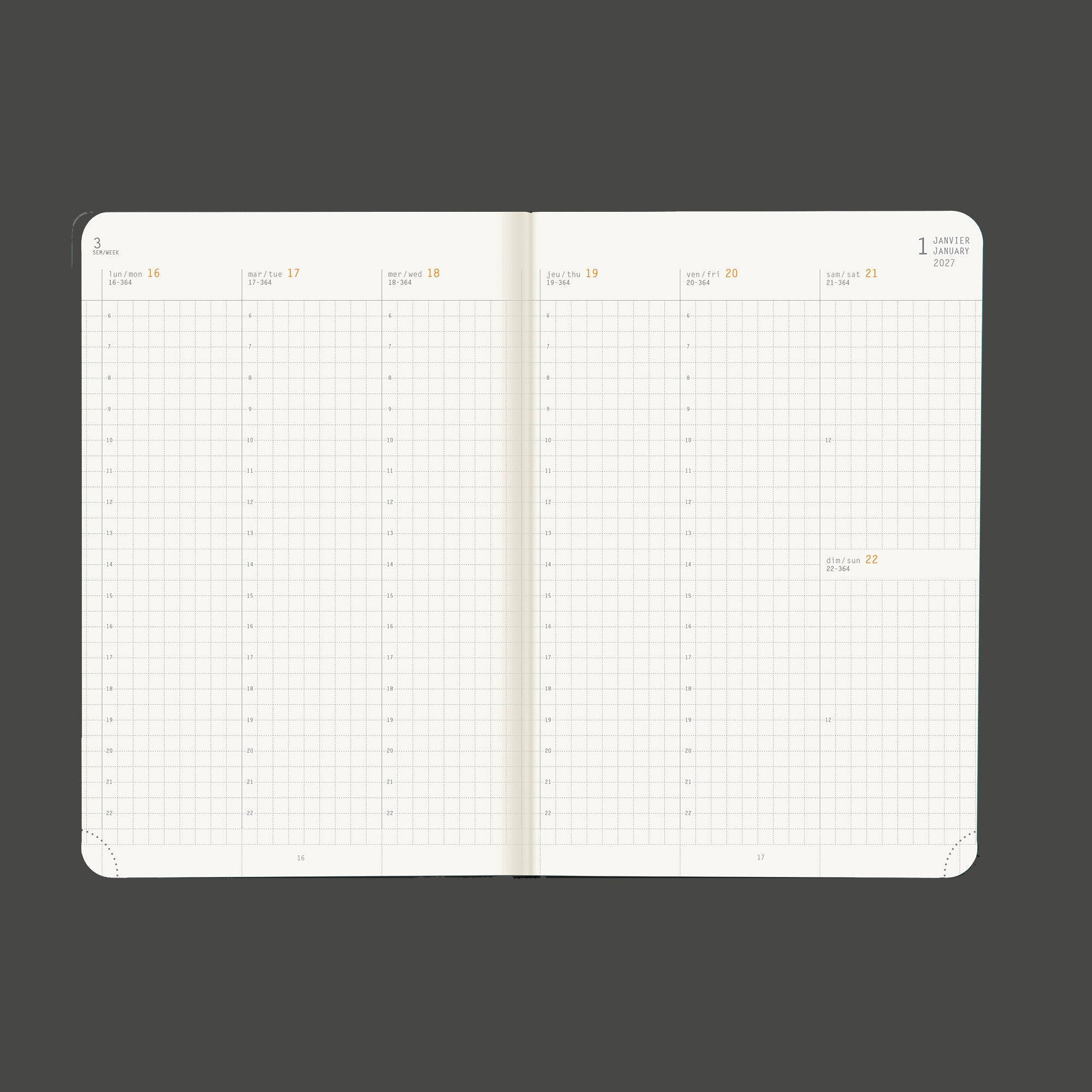 Rhodia 2027 Weekly Vertical Diary A5 Eggplant