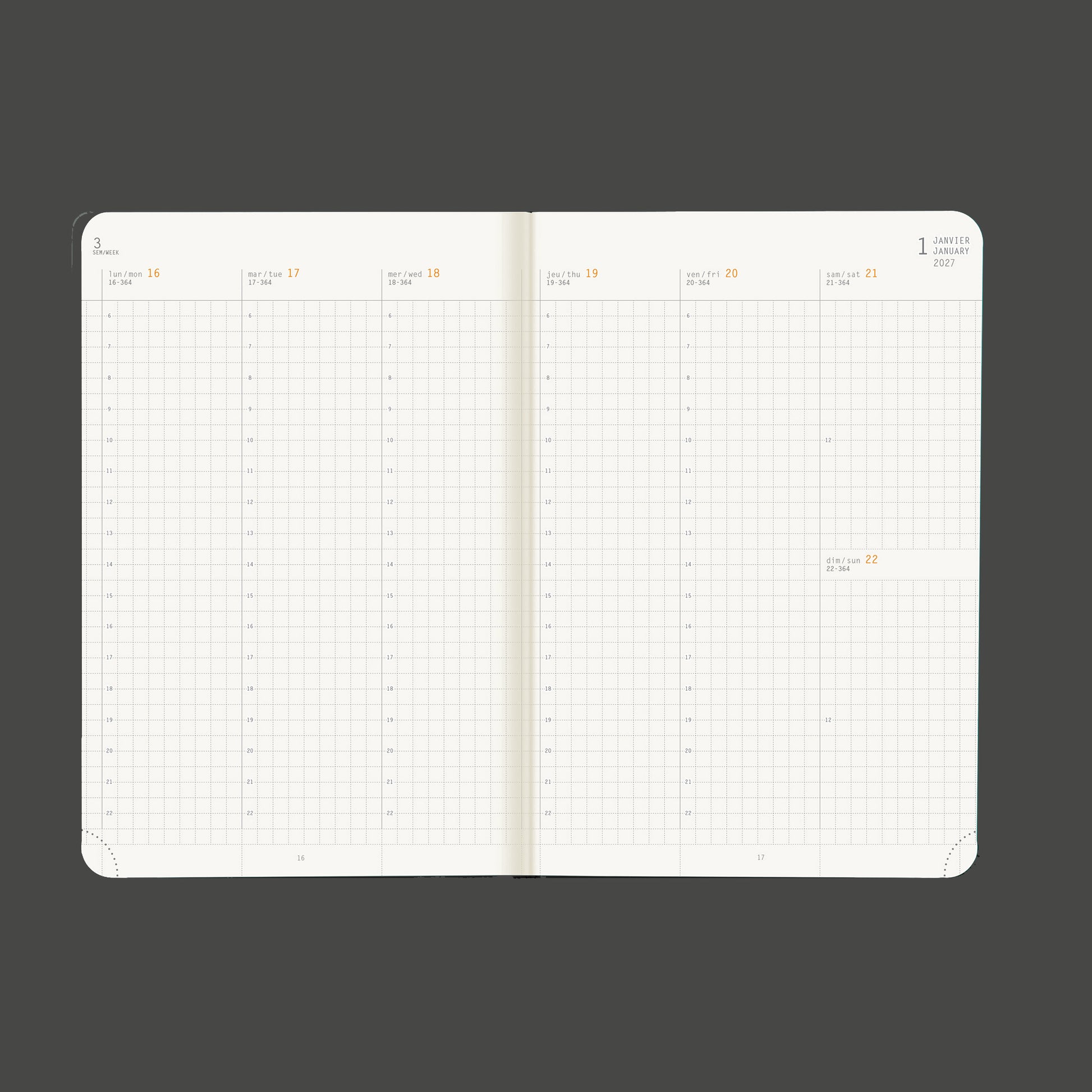 Rhodia 2027 Weekly Vertical Diary A5 Fuchsia