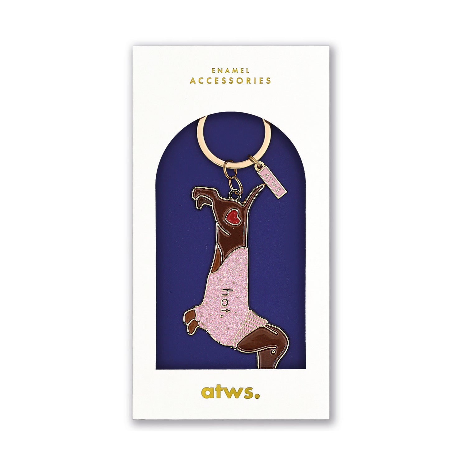ATWS Enamel Keychain Hot Daschund