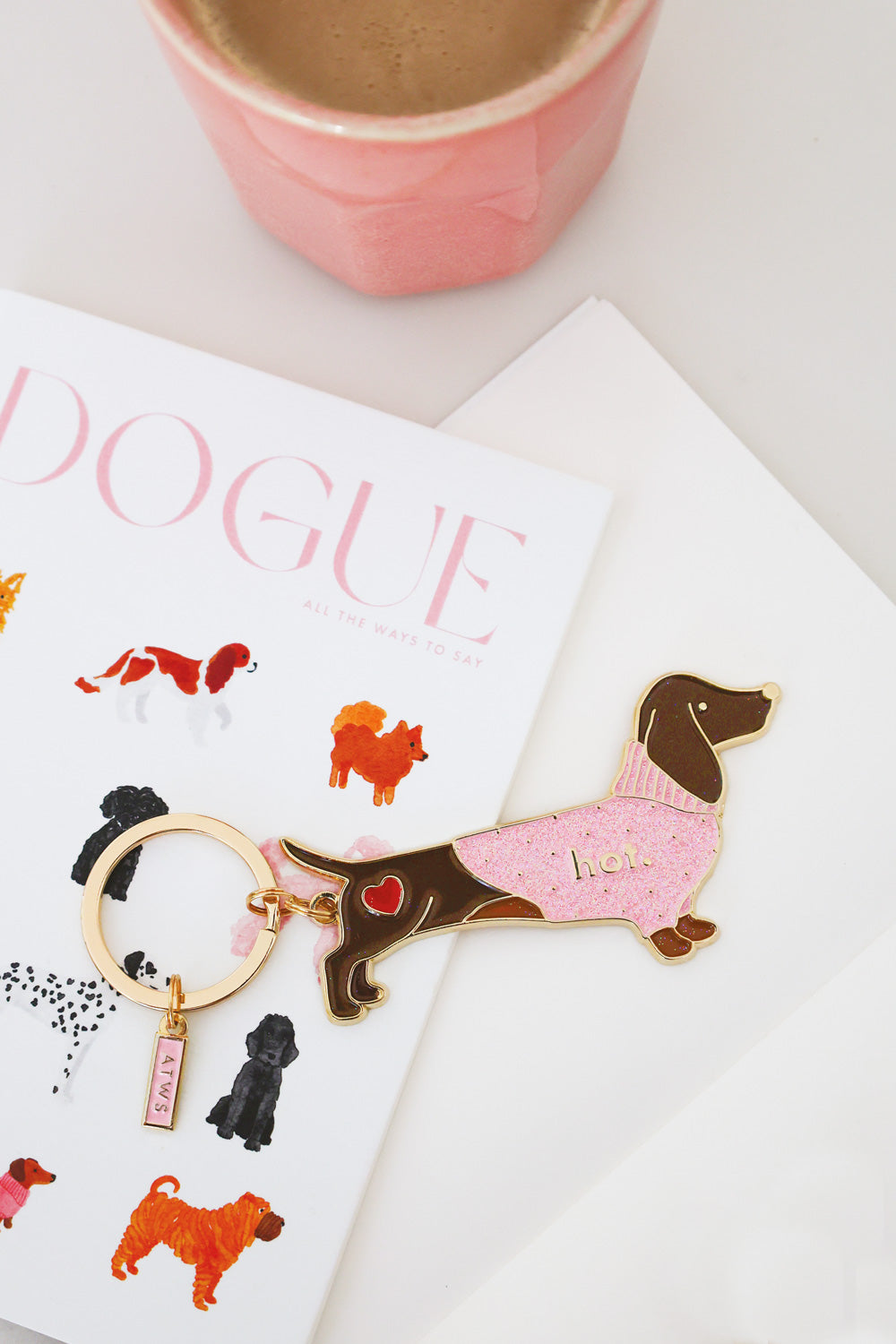 ATWS Enamel Keychain Hot Daschund