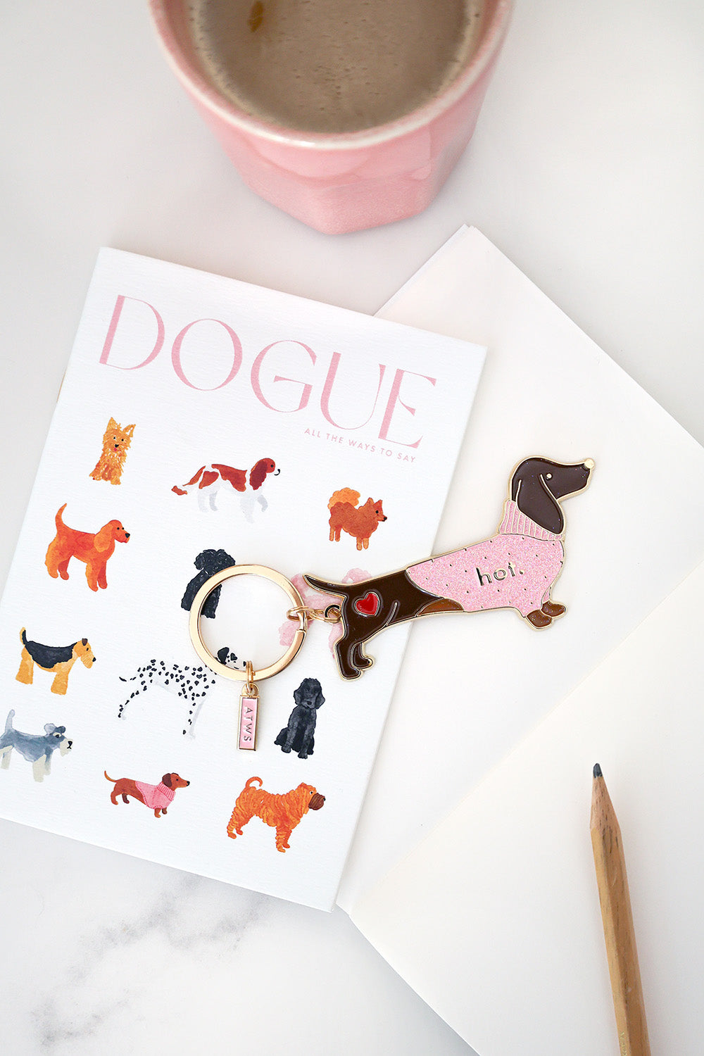 ATWS Enamel Keychain Hot Daschund