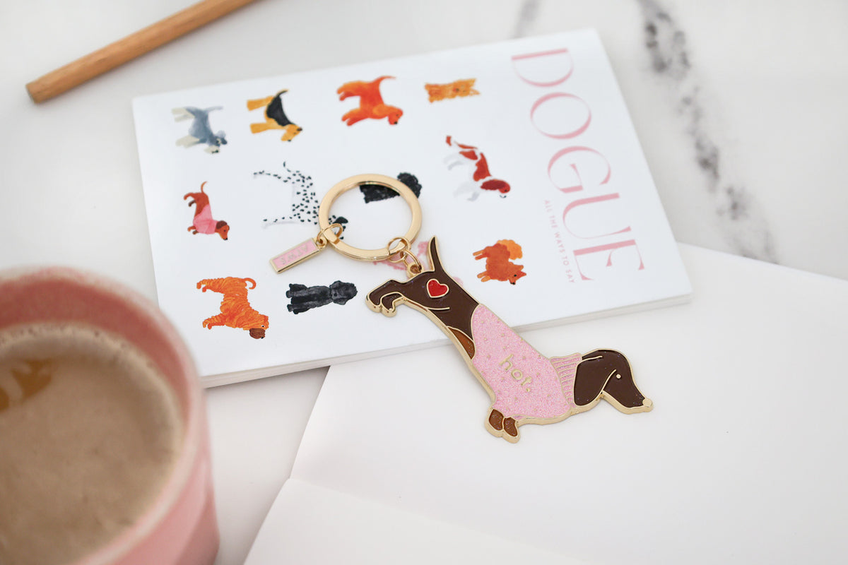 ATWS Enamel Keychain Hot Daschund